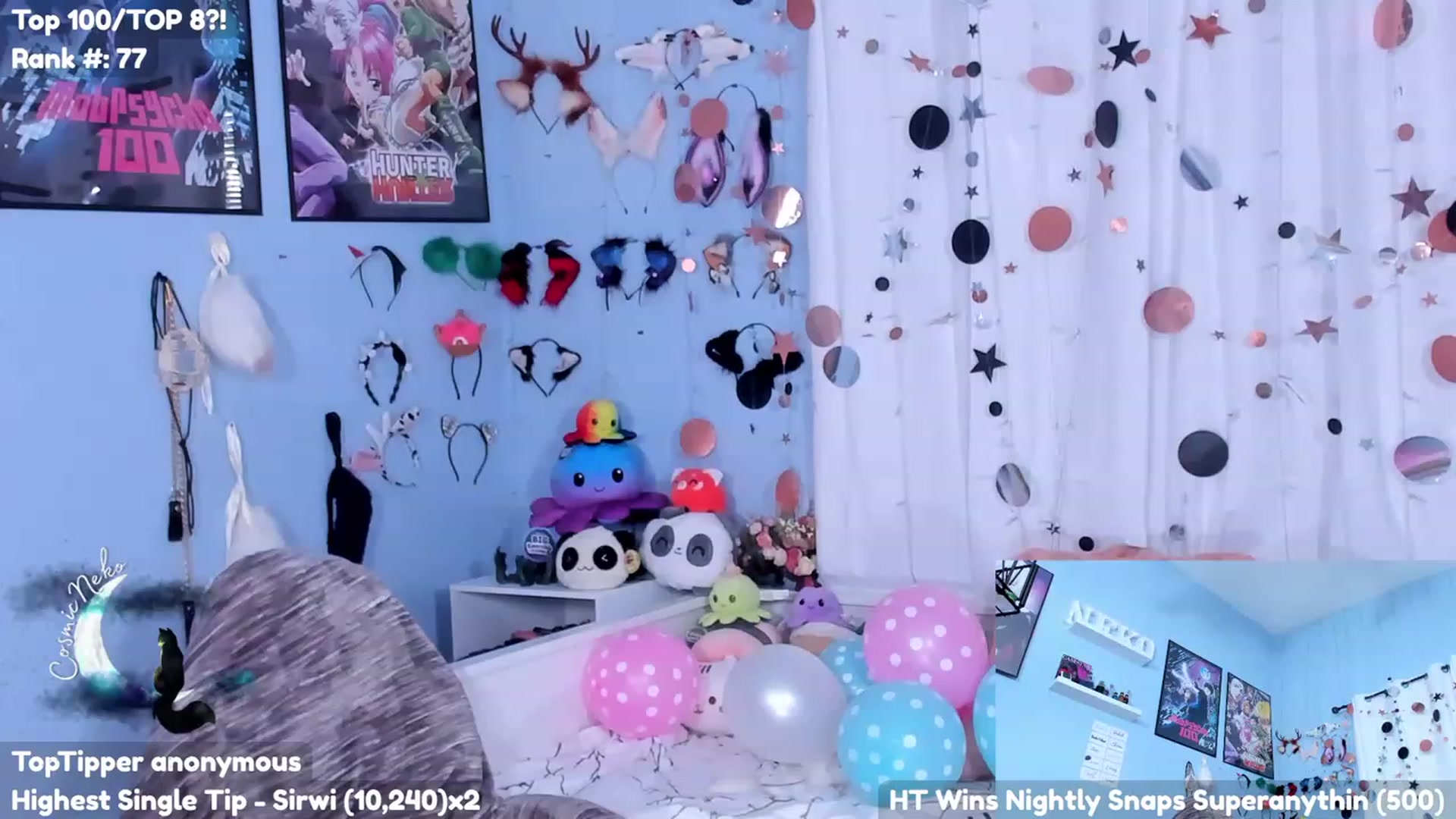 Gallery image thumbnail from CosmicNeko's myfreecams stream on, 07/23/2023, 04:17 image 4 of 20