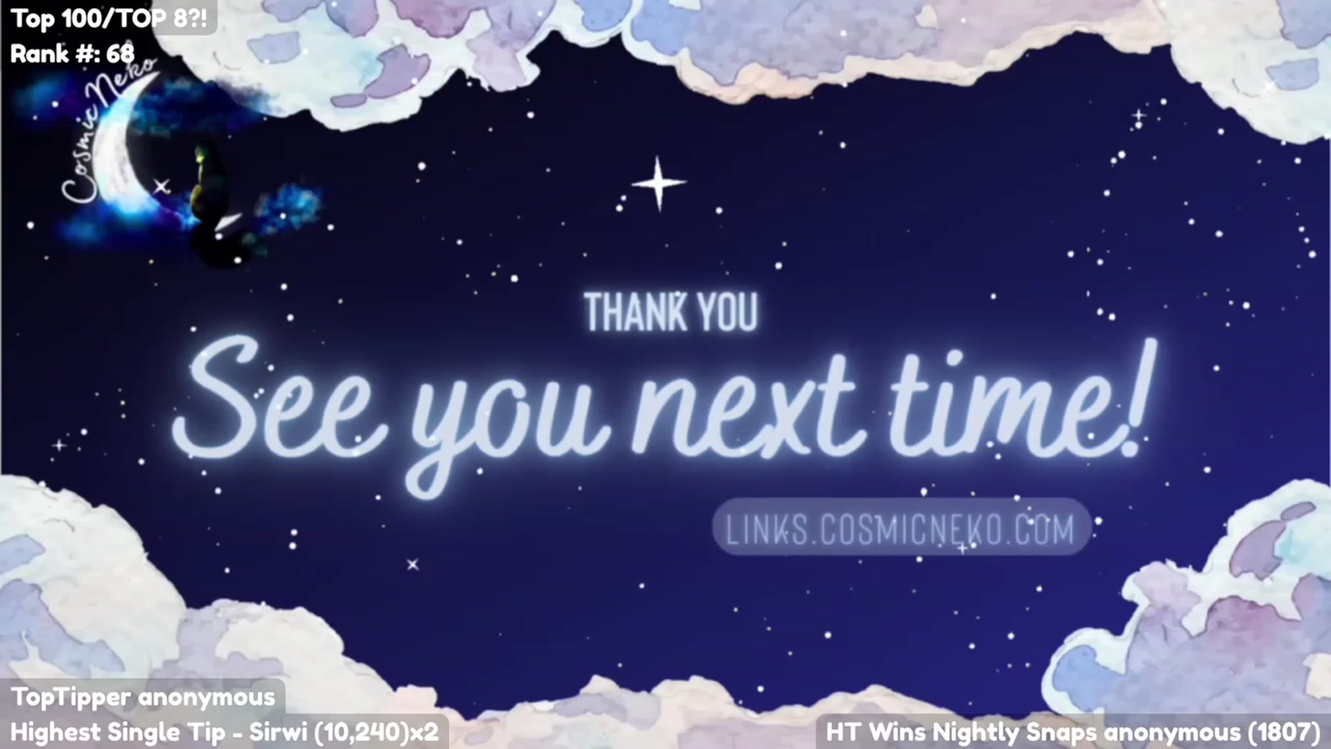 Gallery image thumbnail from CosmicNeko's myfreecams stream on, 07/23/2023, 05:51 image 16 of 20