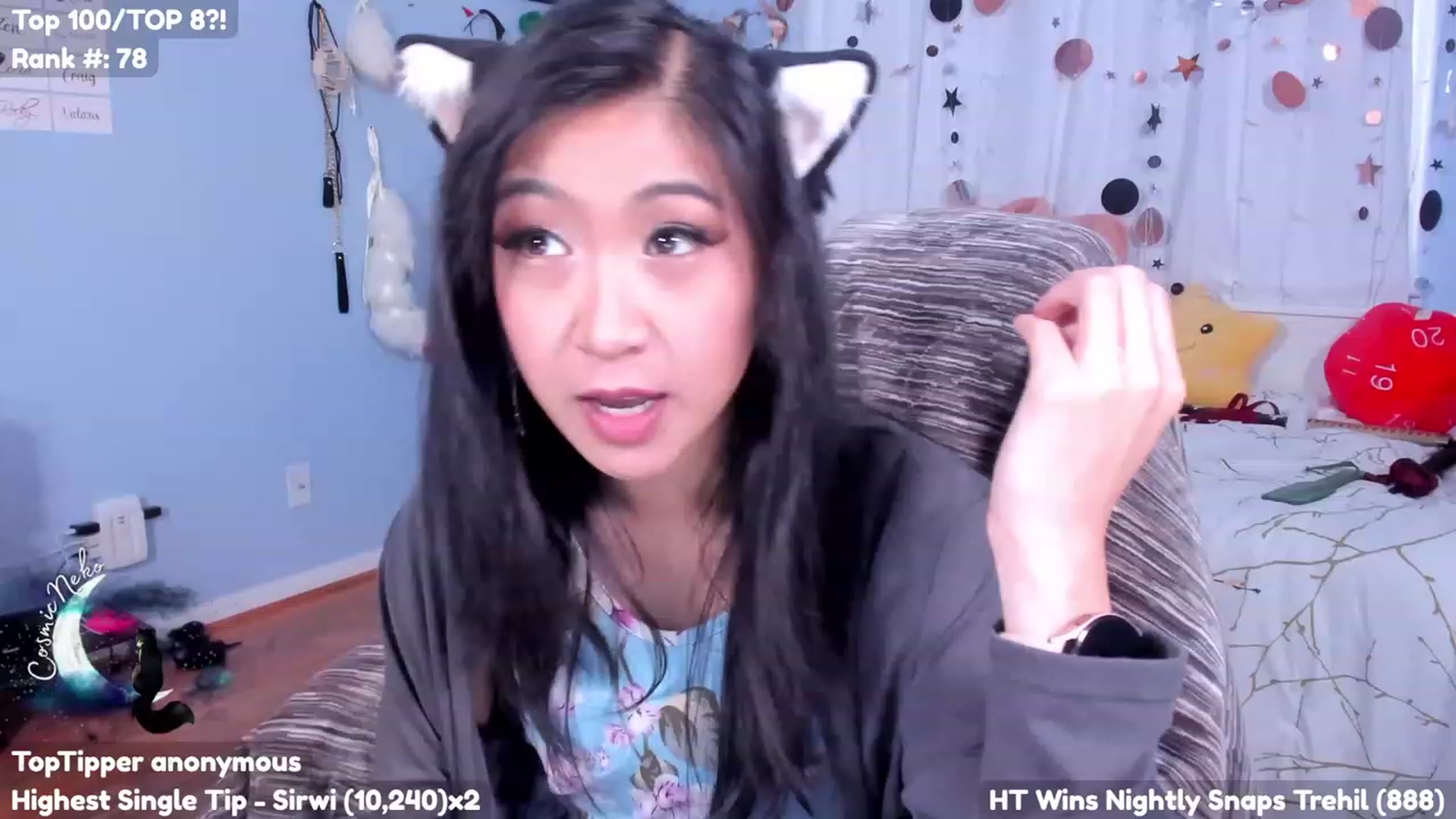 Gallery image thumbnail from CosmicNeko's myfreecams stream on, 07/25/2023, 19:54 image 11 of 20