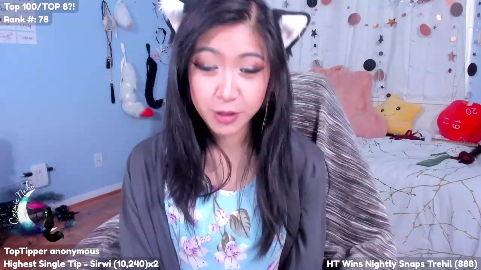 Gallery image thumbnail from CosmicNeko's myfreecams stream on, 07/25/2023, 19:54 image 10 of 20