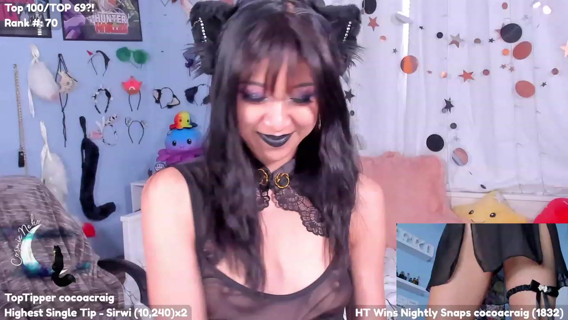 Gallery image thumbnail from CosmicNeko's myfreecams stream on, 08/01/2023, 01:00 image 12 of 20
