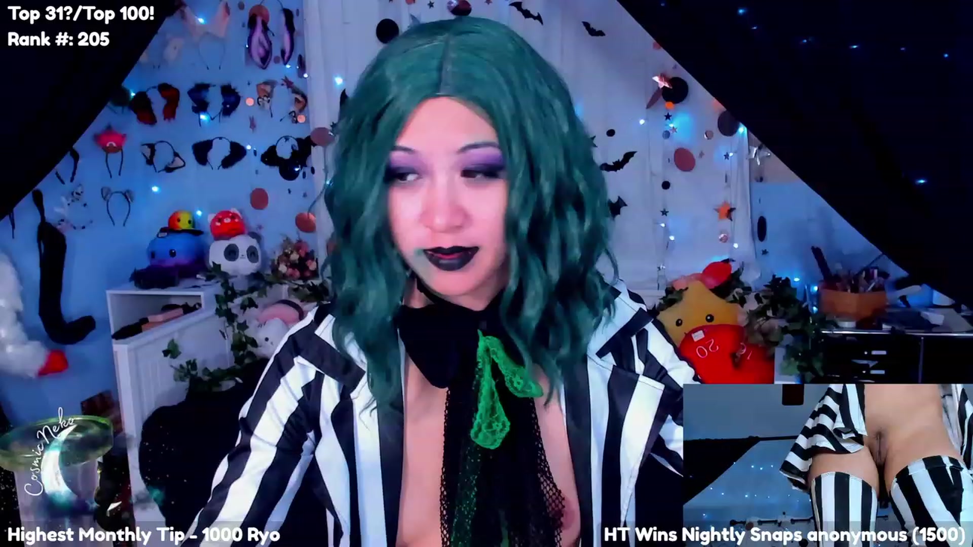 Gallery image thumbnail from CosmicNeko's myfreecams stream on, 10/02/2023, 05:46 image 9 of 20