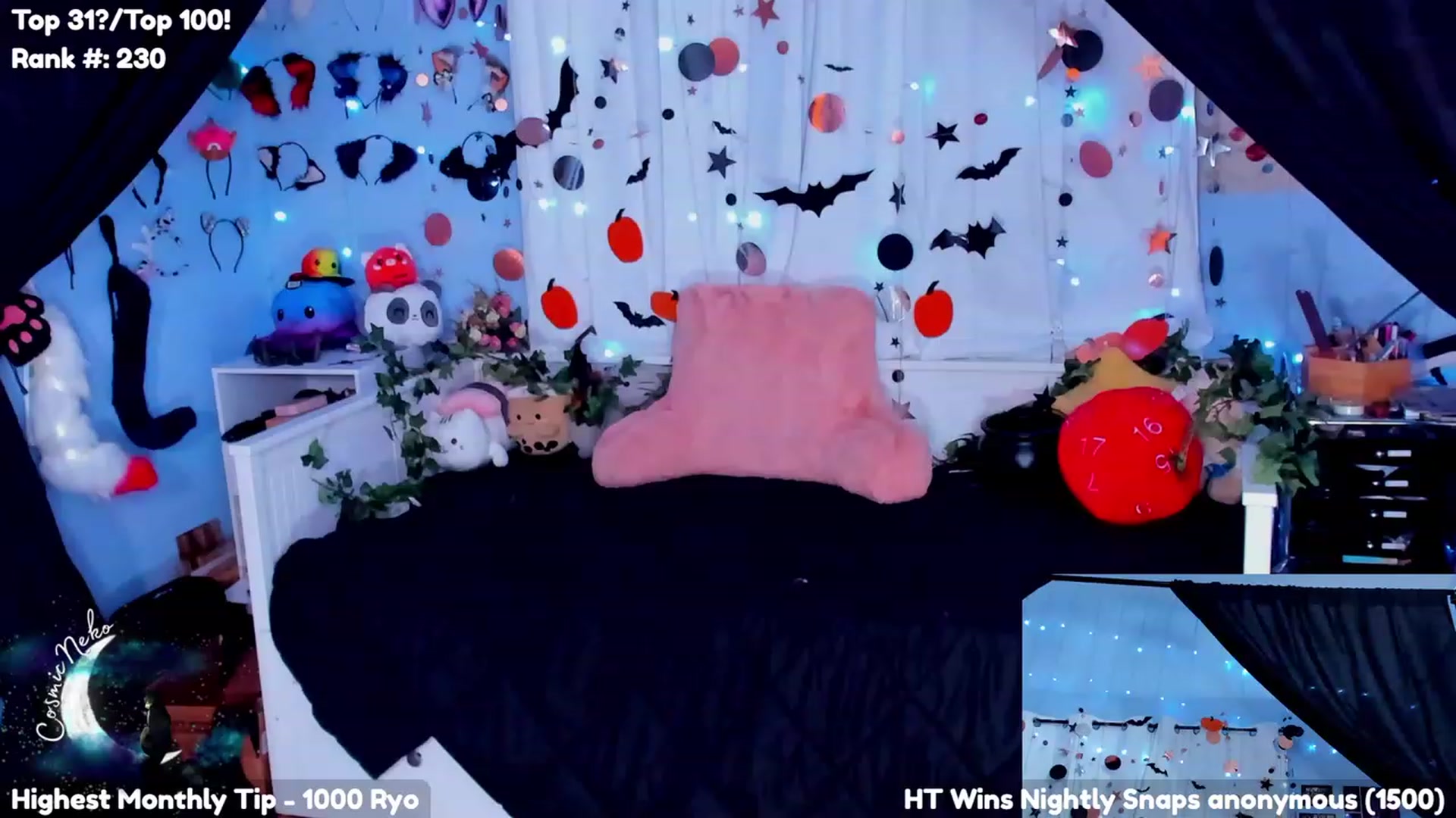 Gallery image thumbnail from CosmicNeko's myfreecams stream on, 10/02/2023, 05:46 image 6 of 20