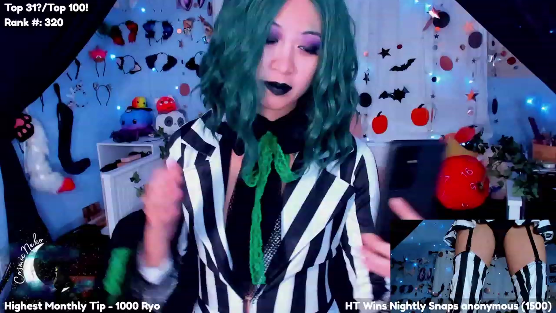 Gallery image thumbnail from CosmicNeko's myfreecams stream on, 10/02/2023, 05:46 image 1 of 20
