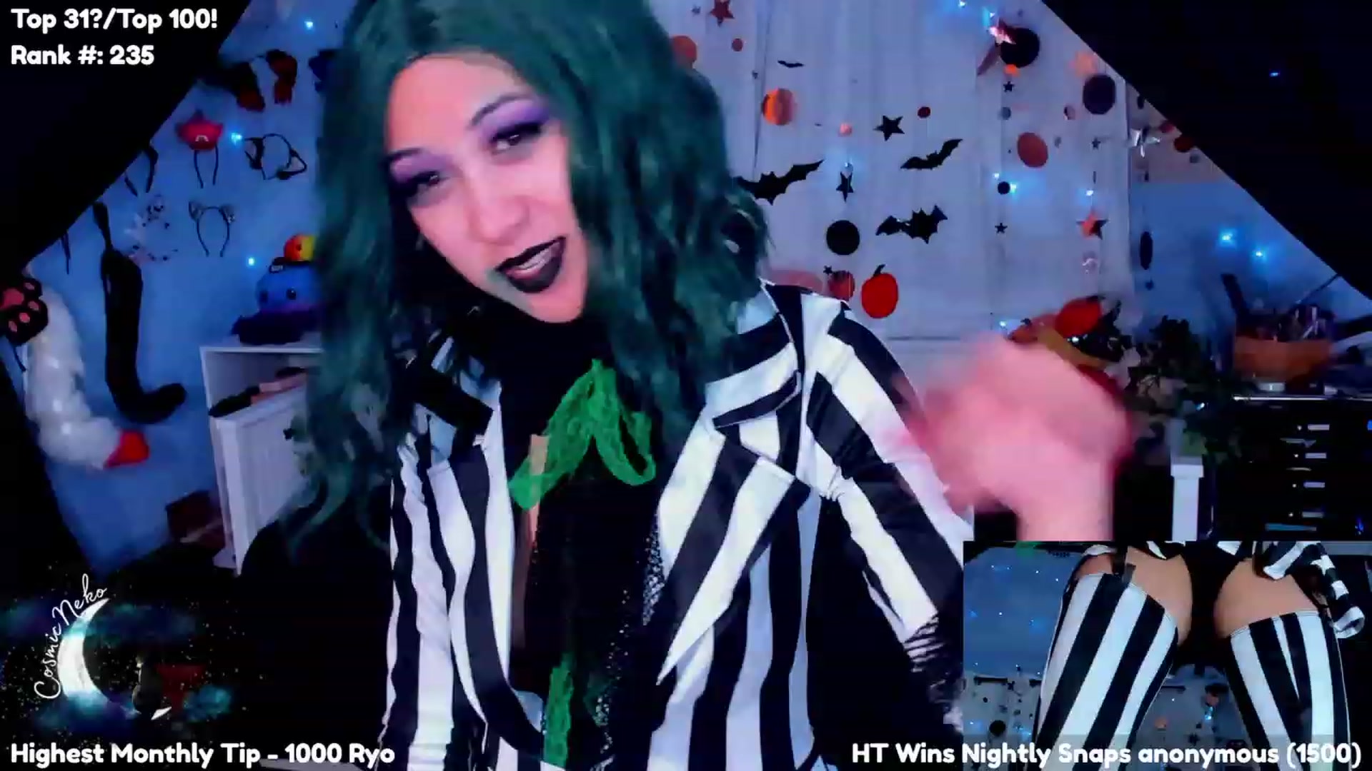 Gallery image thumbnail from CosmicNeko's myfreecams stream on, 10/02/2023, 05:46 image 5 of 20