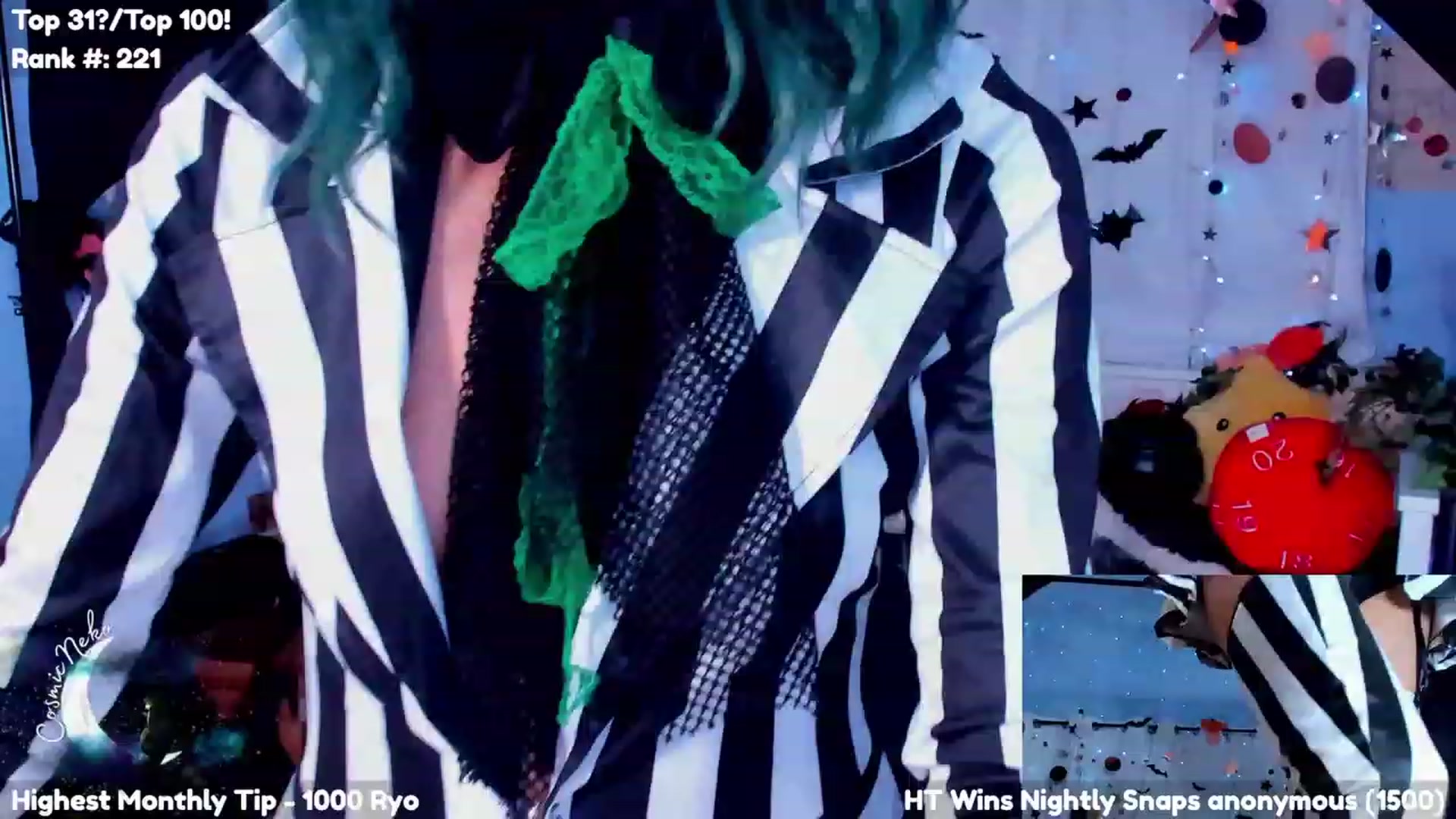 Gallery image thumbnail from CosmicNeko's myfreecams stream on, 10/02/2023, 05:46 image 7 of 20