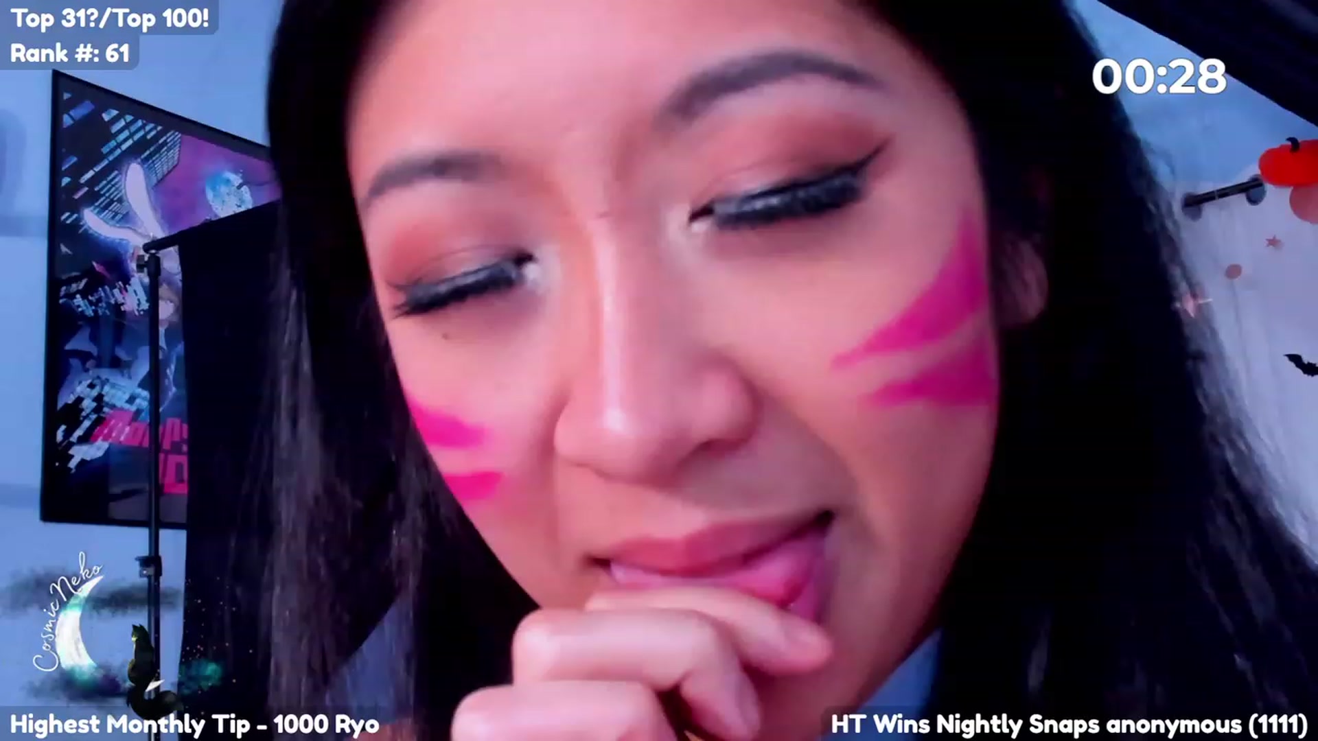 Gallery image thumbnail from CosmicNeko's myfreecams stream on, 10/03/2023, 03:12 image 16 of 20