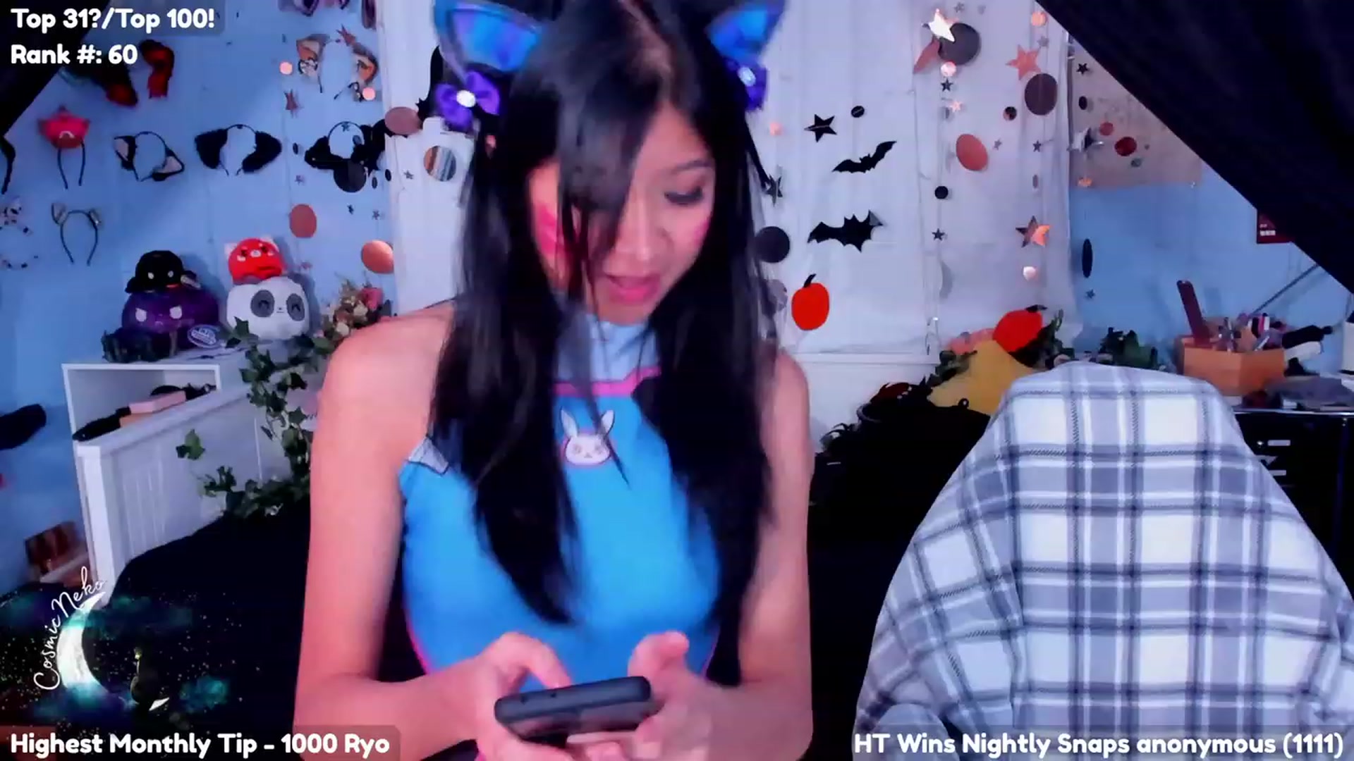 Gallery image thumbnail from CosmicNeko's myfreecams stream on, 10/03/2023, 03:12 image 18 of 20
