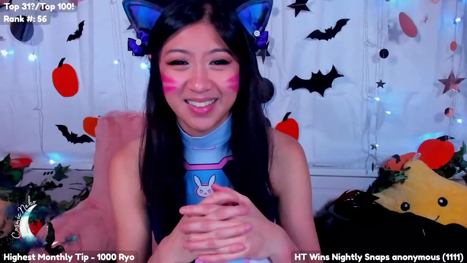 Gallery image thumbnail from CosmicNeko's myfreecams stream on, 10/03/2023, 04:05 image 15 of 20