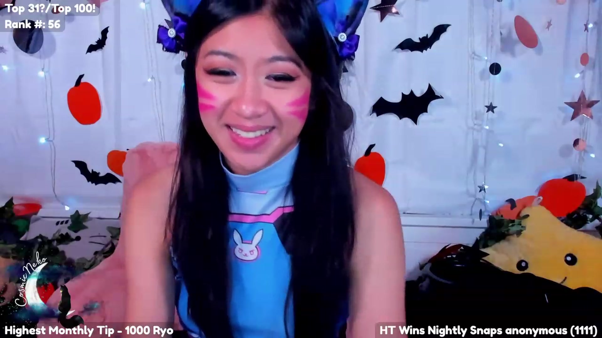 Gallery image thumbnail from CosmicNeko's myfreecams stream on, 10/03/2023, 04:05 image 12 of 20