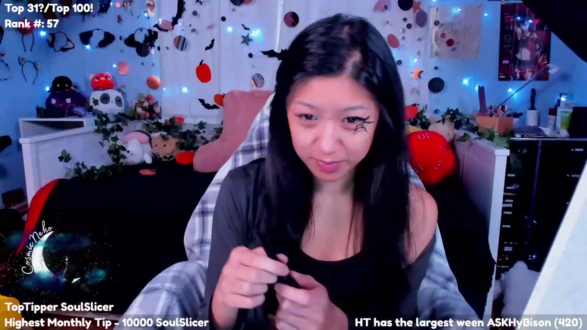 Gallery image thumbnail from CosmicNeko's myfreecams stream on, 10/03/2023, 19:06 image 1 of 20