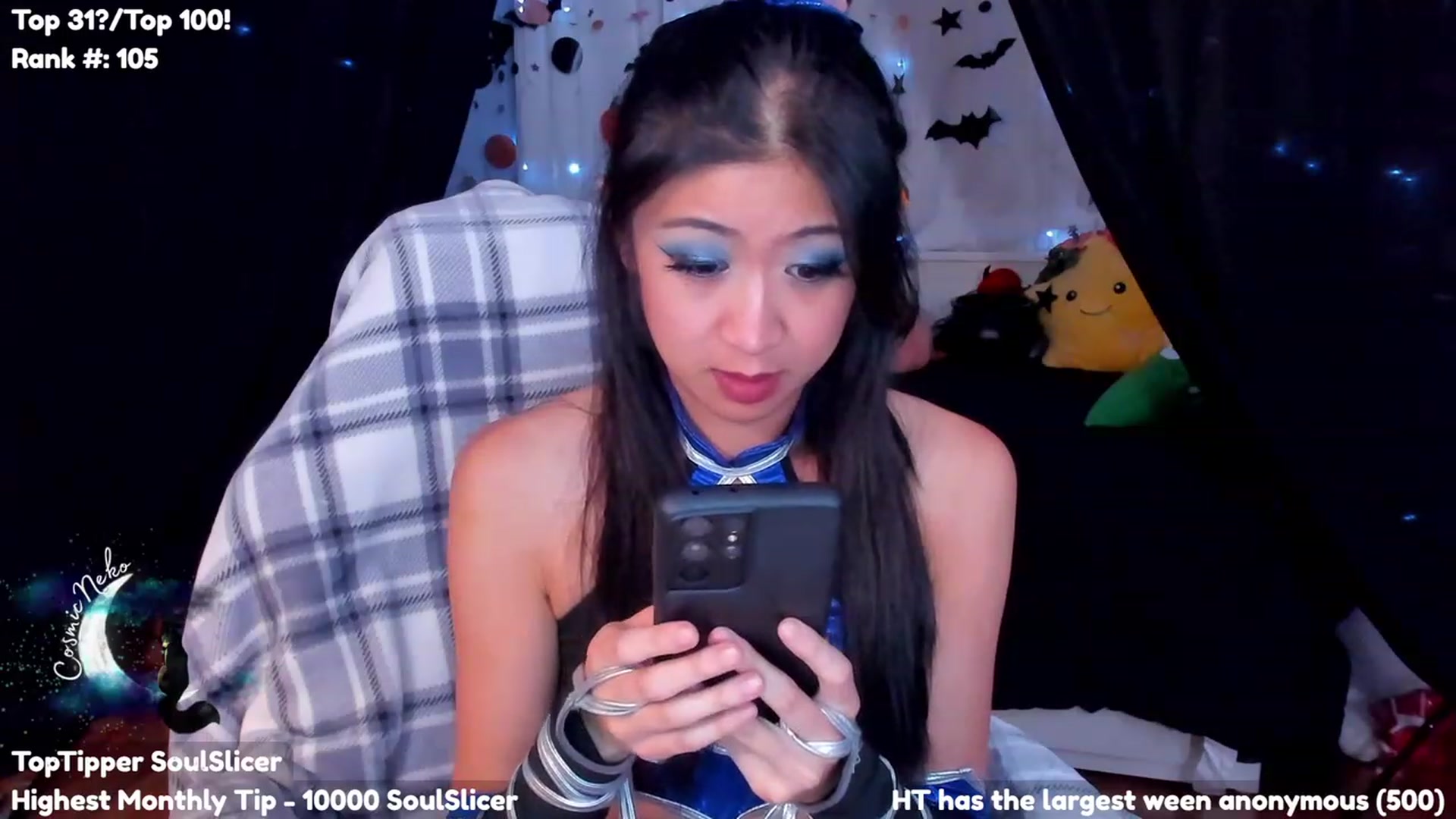 Gallery image thumbnail from CosmicNeko's myfreecams stream on, 10/06/2023, 02:26 image 16 of 20