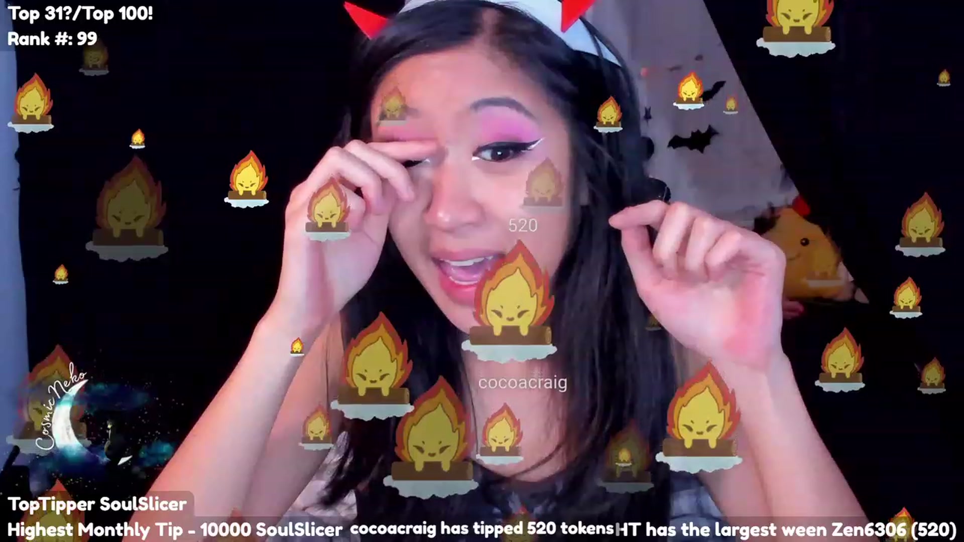Gallery image thumbnail from CosmicNeko's myfreecams stream on, 10/06/2023, 19:12 image 12 of 20