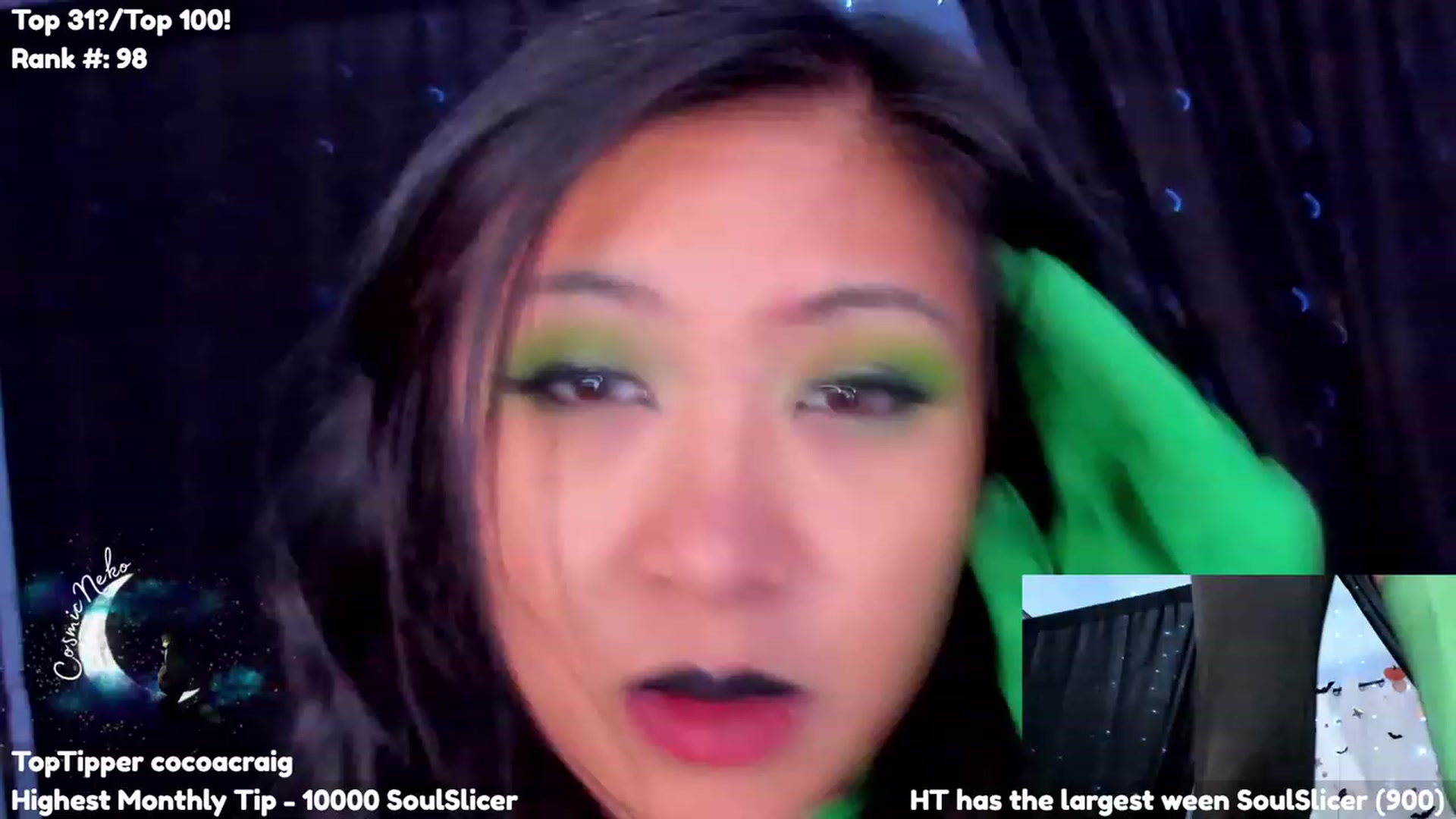Gallery image thumbnail from CosmicNeko's myfreecams stream on, 10/08/2023, 05:05 image 8 of 20