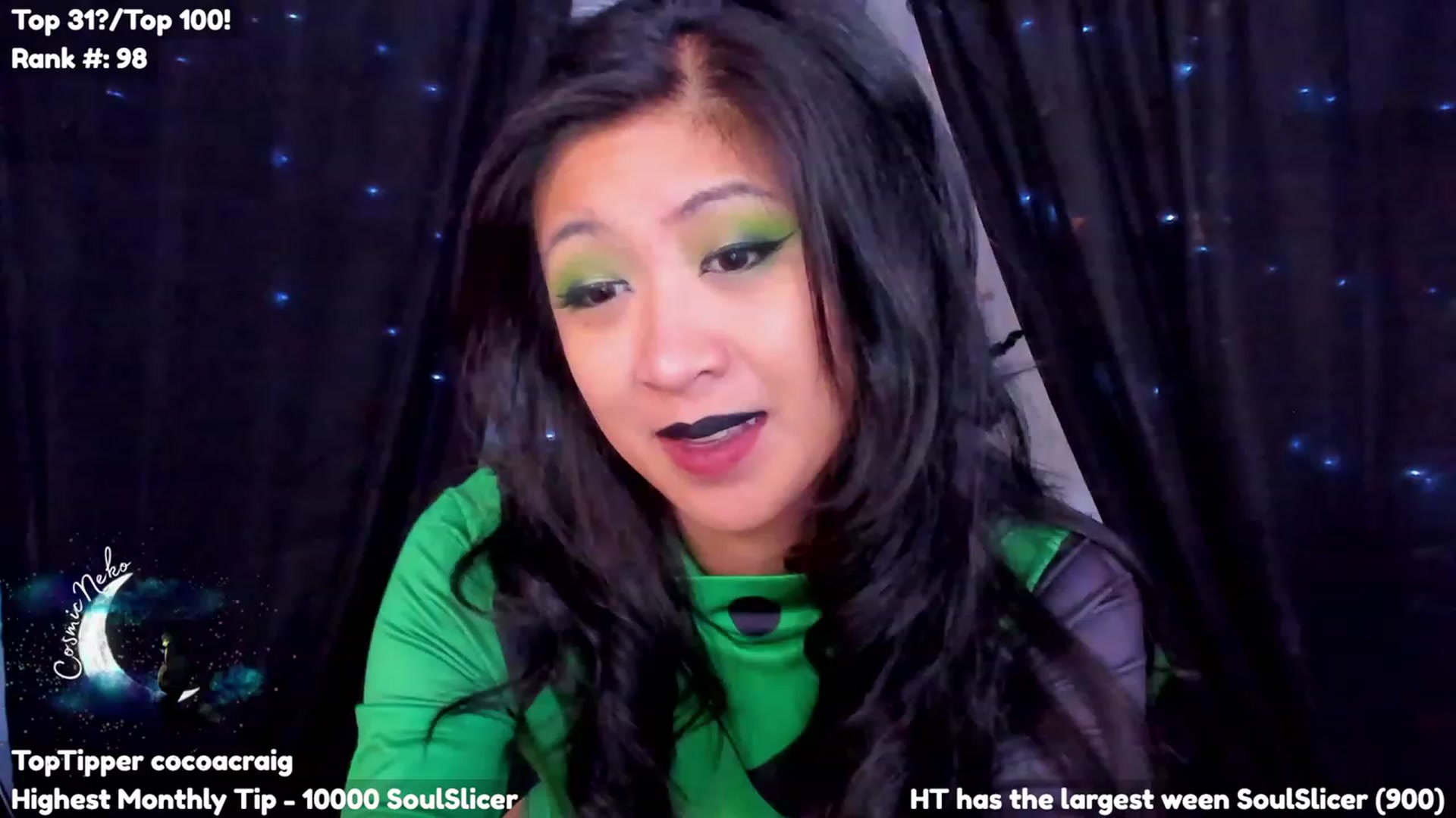 Gallery image thumbnail from CosmicNeko's myfreecams stream on, 10/08/2023, 05:05 image 10 of 20