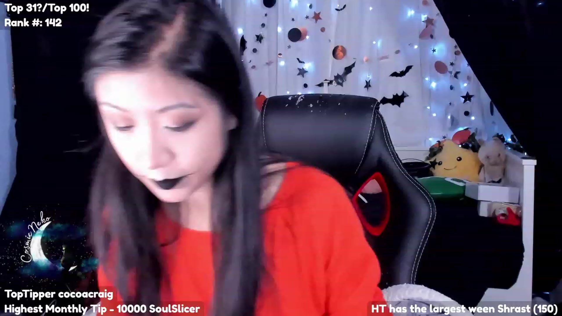 Gallery image thumbnail from CosmicNeko's myfreecams stream on, 10/17/2023, 23:05 image 7 of 20