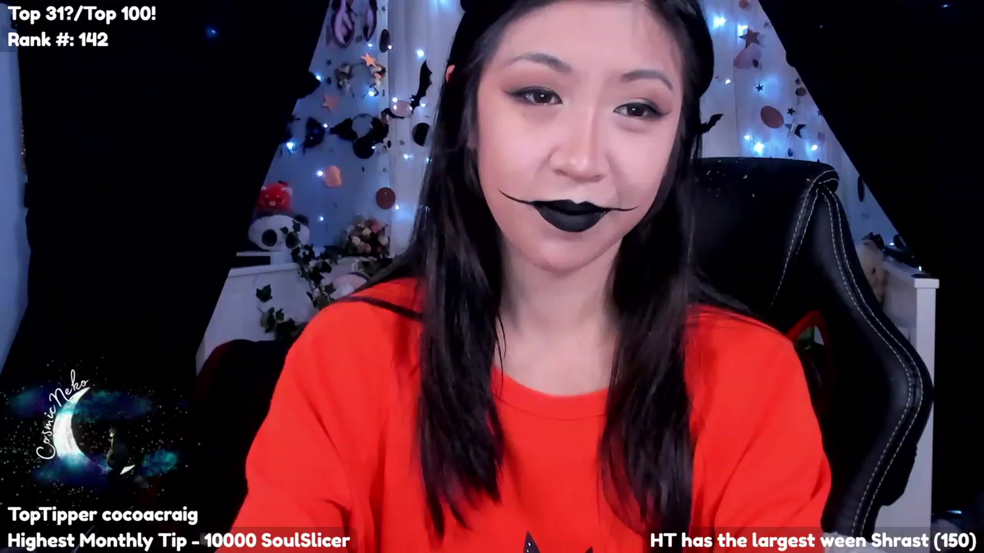 Gallery image thumbnail from CosmicNeko's myfreecams stream on, 10/17/2023, 23:05 image 8 of 20
