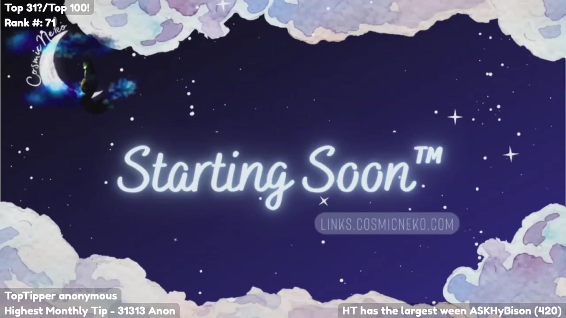 Gallery image thumbnail from CosmicNeko's myfreecams stream on, 10/27/2023, 05:24 image 1 of 20