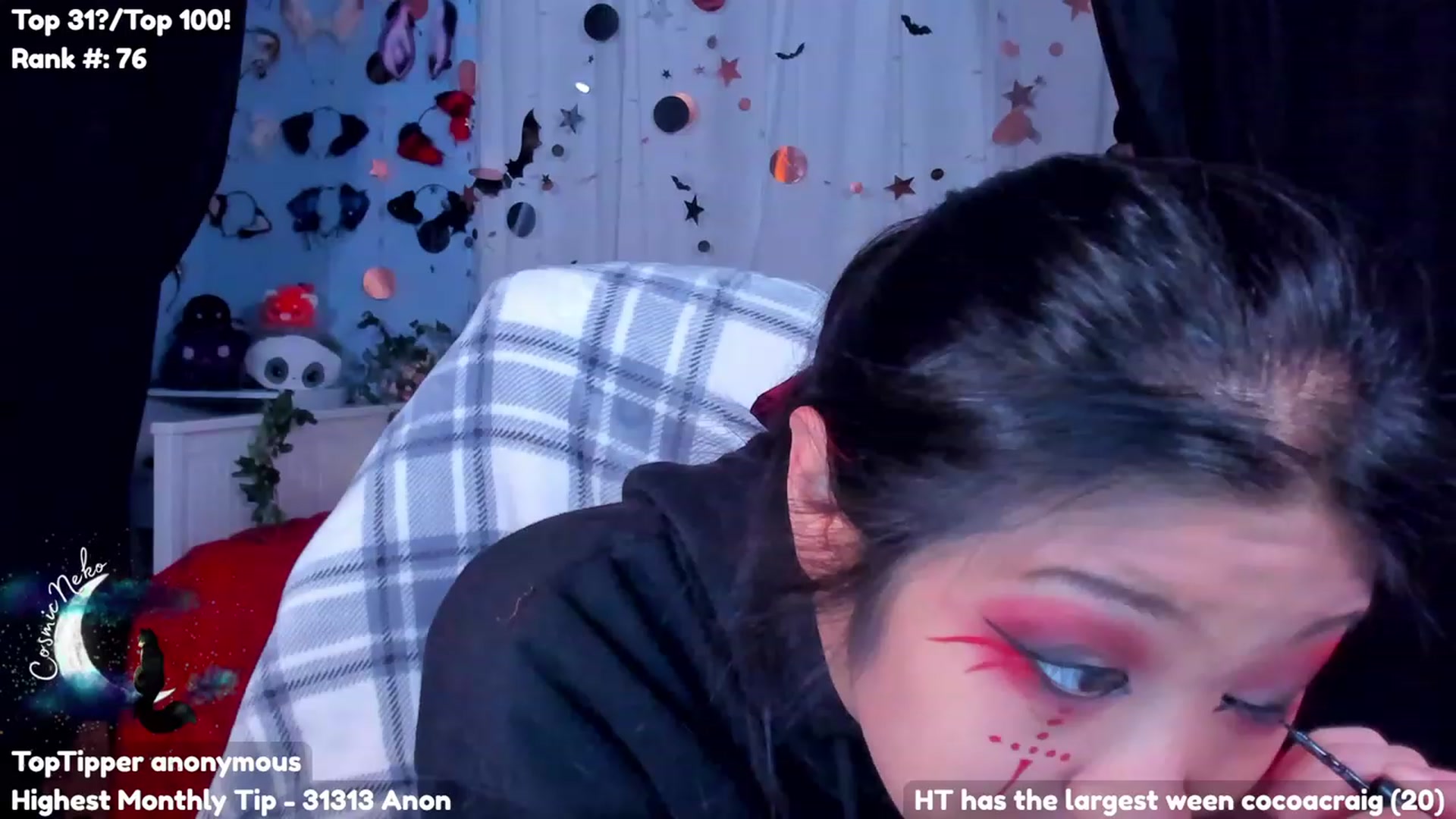 Gallery image thumbnail from CosmicNeko's myfreecams stream on, 10/28/2023, 19:40 image 9 of 20