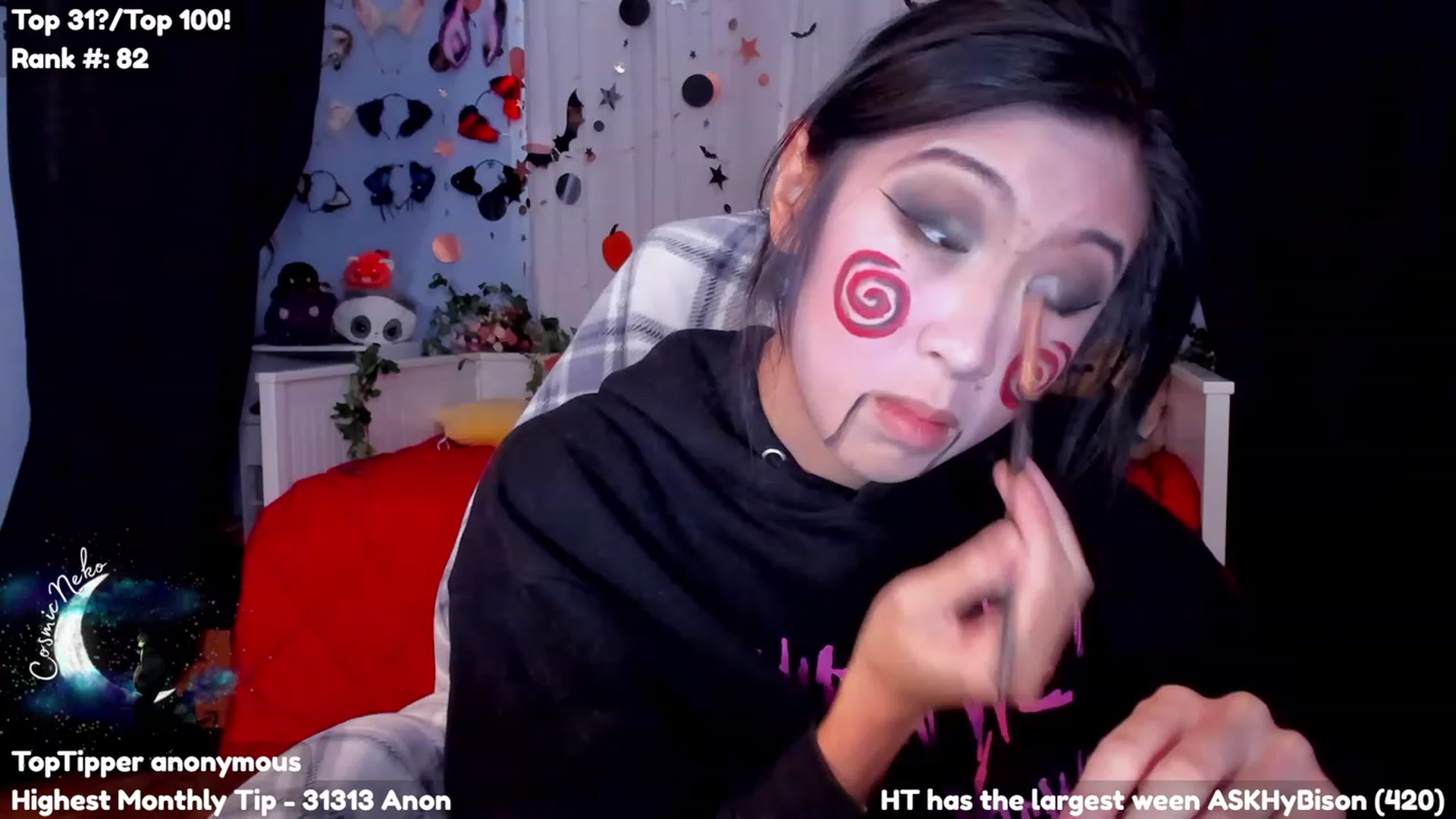 Gallery image thumbnail from CosmicNeko's myfreecams stream on, 10/30/2023, 23:25 image 18 of 20