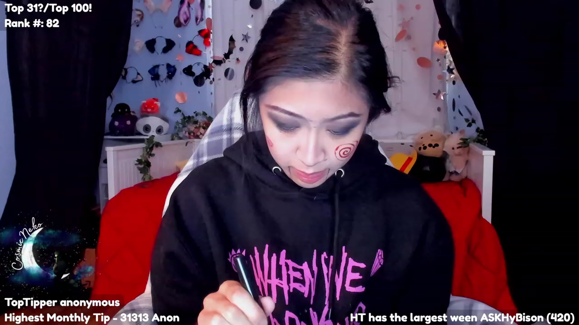 Gallery image thumbnail from CosmicNeko's myfreecams stream on, 10/30/2023, 23:25 image 8 of 20