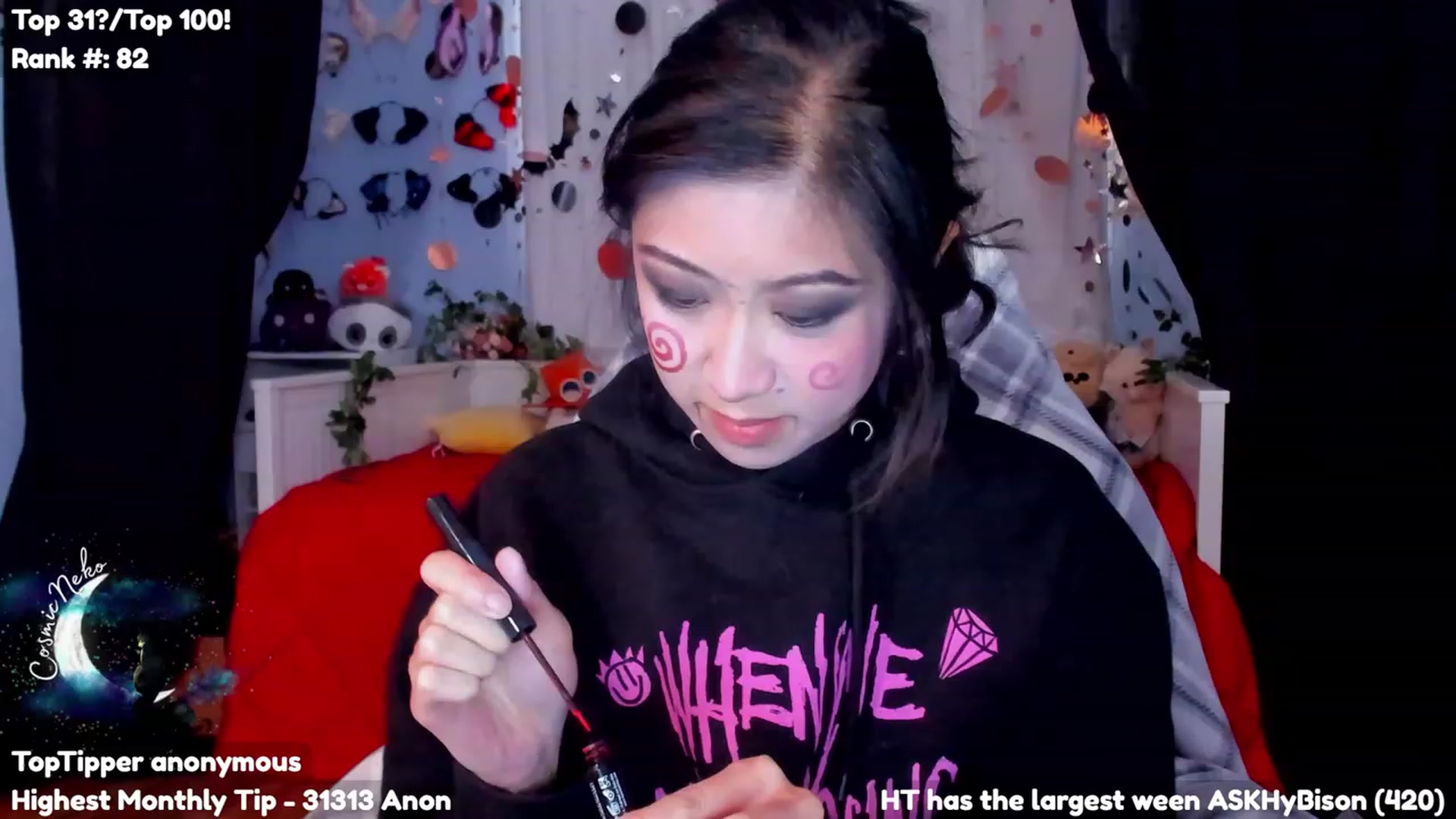 Gallery image thumbnail from CosmicNeko's myfreecams stream on, 10/30/2023, 23:25 image 12 of 20