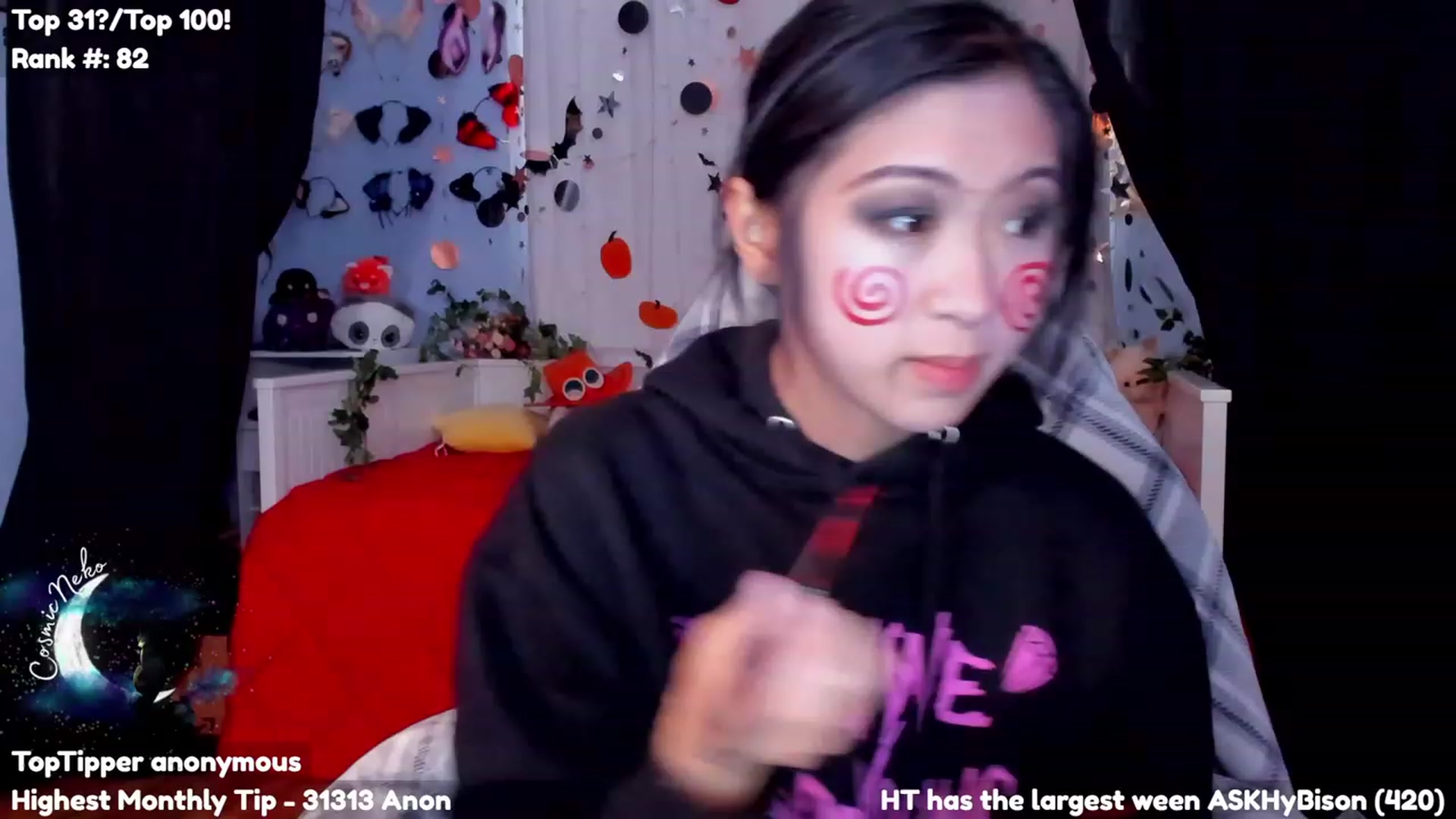 Gallery image thumbnail from CosmicNeko's myfreecams stream on, 10/30/2023, 23:25 image 13 of 20