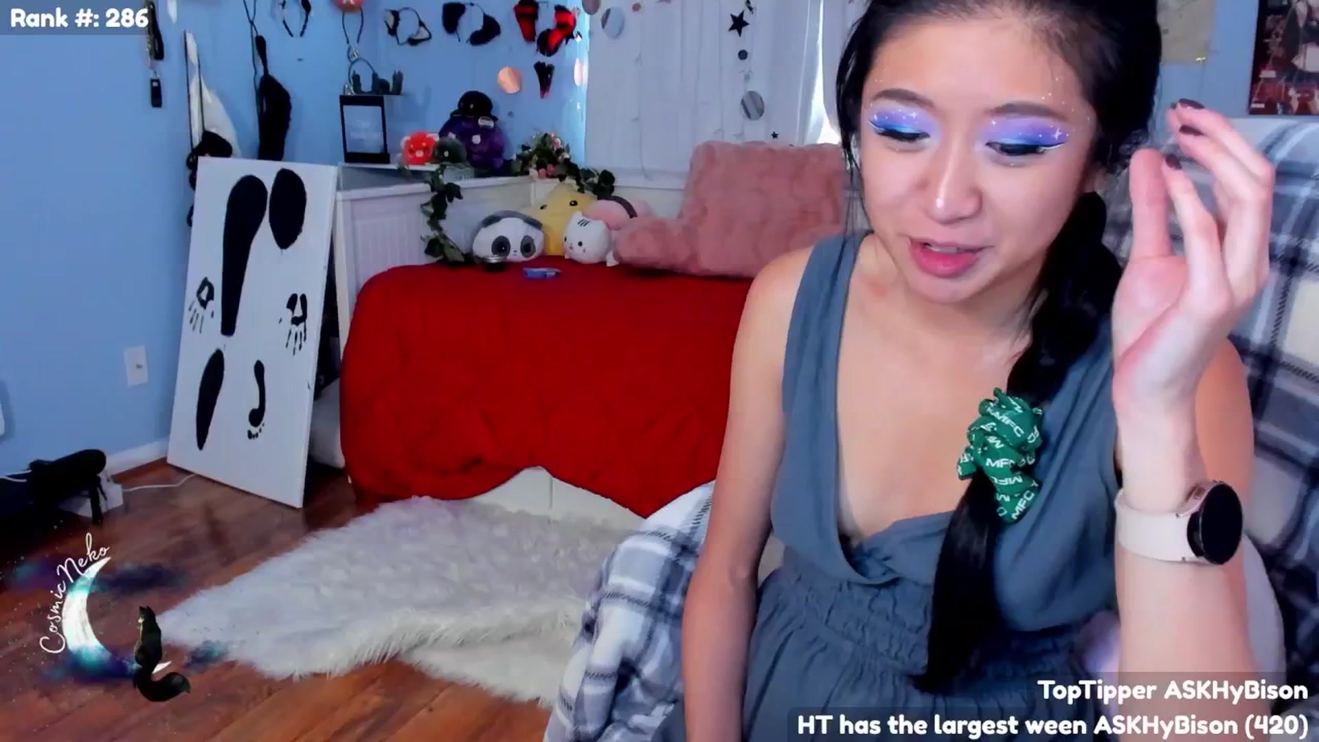 Gallery image thumbnail from CosmicNeko's myfreecams stream on, 07/01/2024, 17:50 image 20 of 20