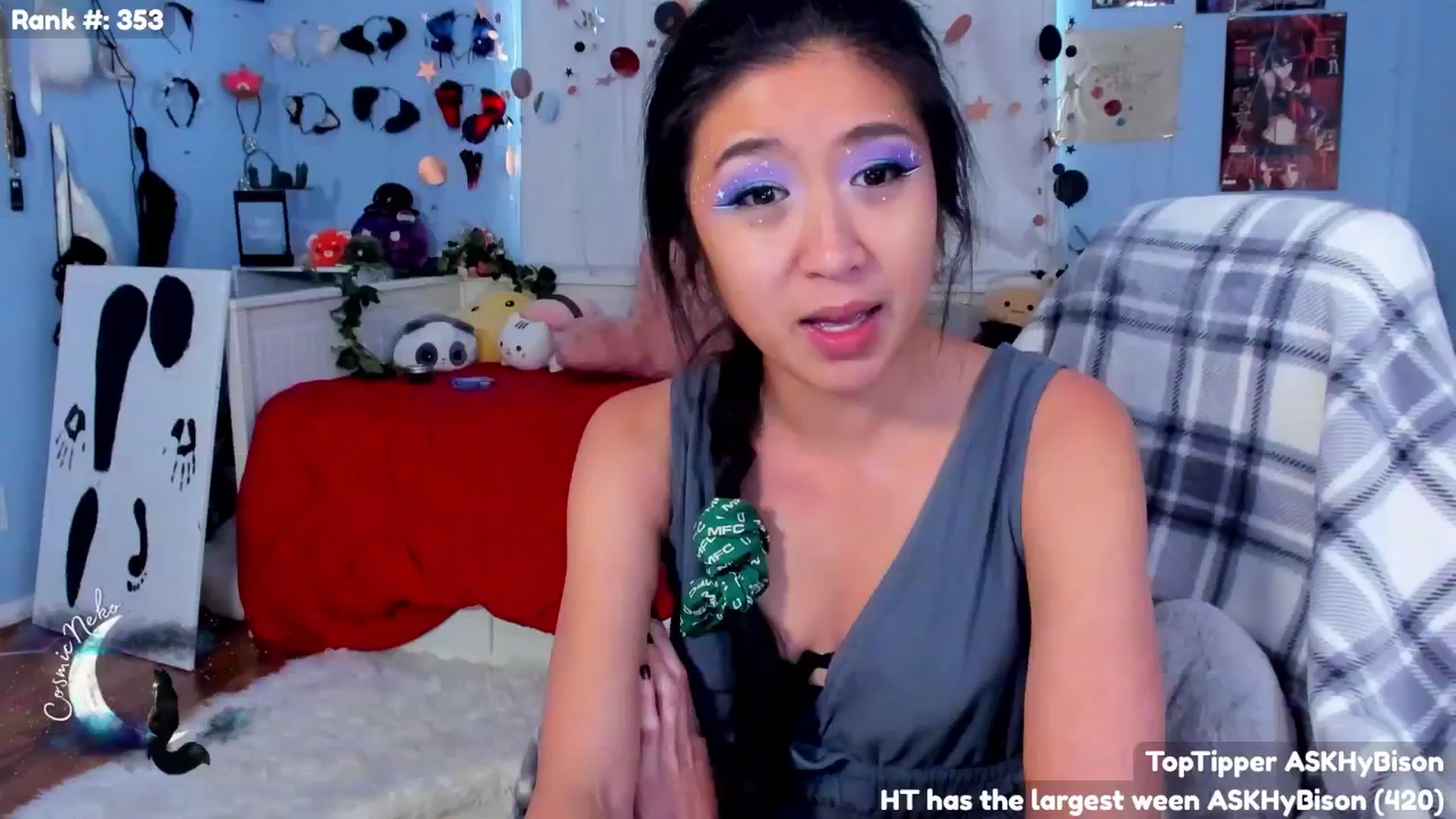 Gallery image thumbnail from CosmicNeko's myfreecams stream on, 07/01/2024, 23:11 image 1 of 20