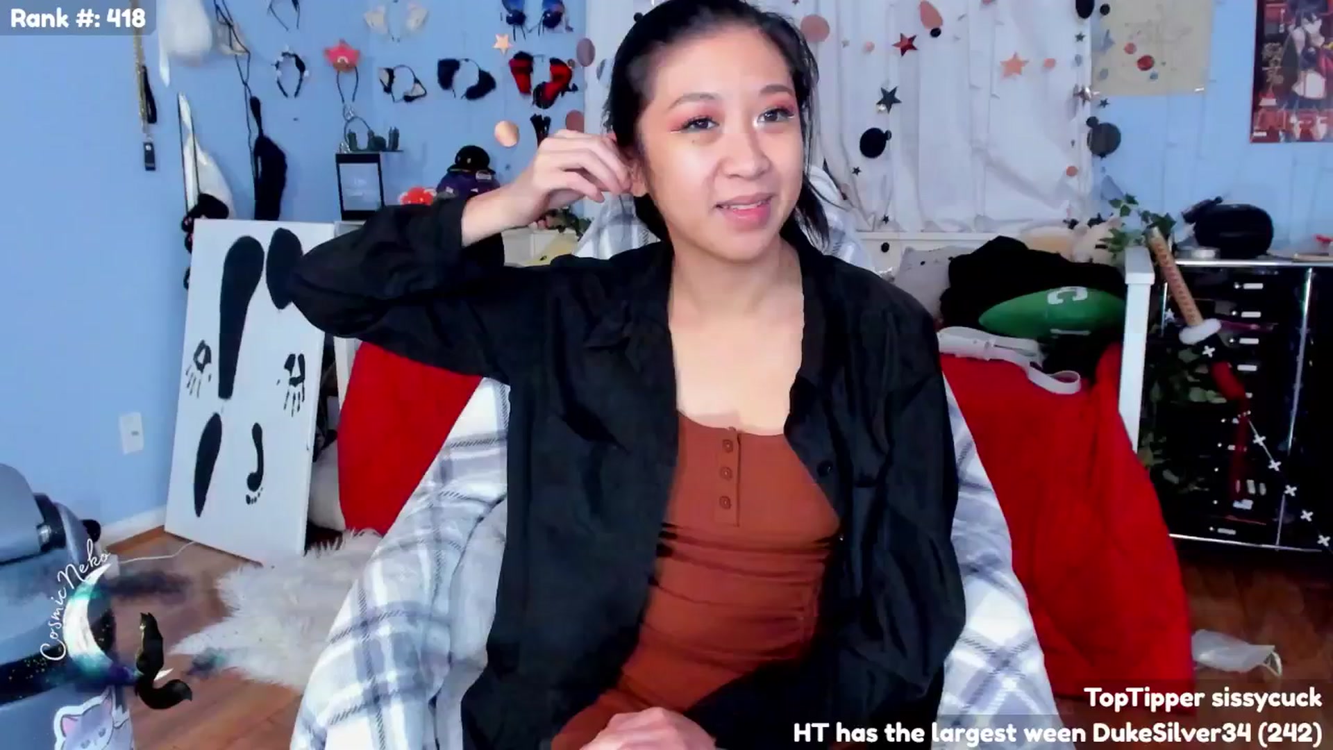Gallery image thumbnail from CosmicNeko's myfreecams stream on, 07/05/2024, 03:55 image 5 of 20