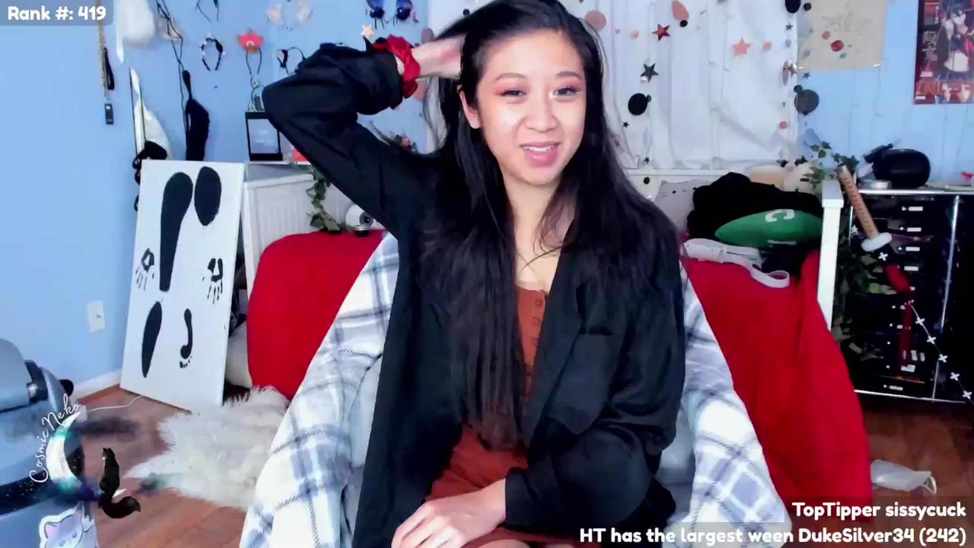 Gallery image thumbnail from CosmicNeko's myfreecams stream on, 07/05/2024, 03:55 image 3 of 20