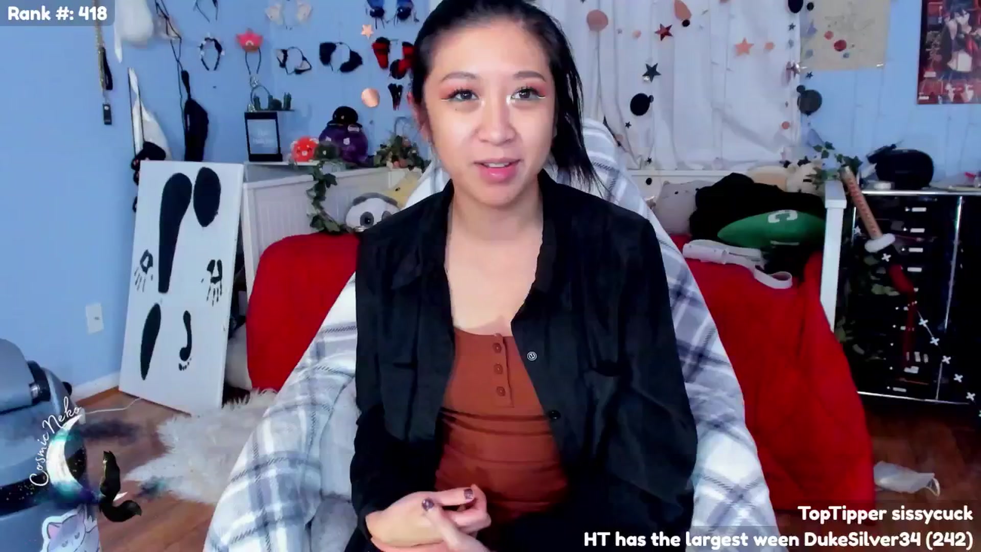 Gallery image thumbnail from CosmicNeko's myfreecams stream on, 07/05/2024, 03:55 image 6 of 20