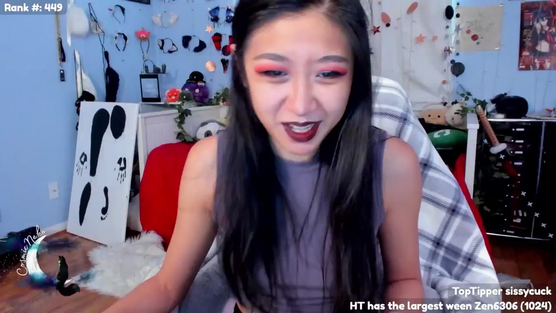 Gallery image thumbnail from CosmicNeko's myfreecams stream on, 07/05/2024, 23:22 image 7 of 20