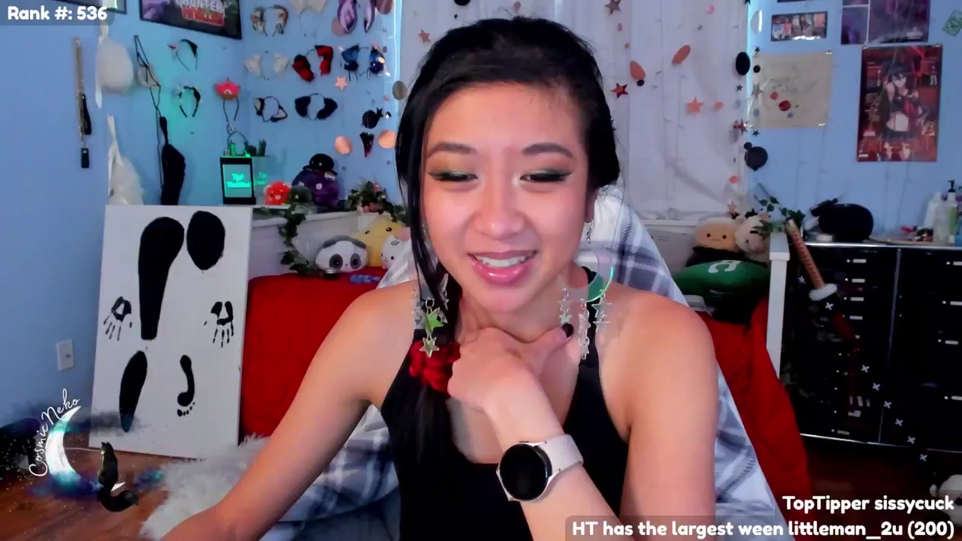 Gallery image thumbnail from CosmicNeko's myfreecams stream on, 07/09/2024, 23:31 image 6 of 20