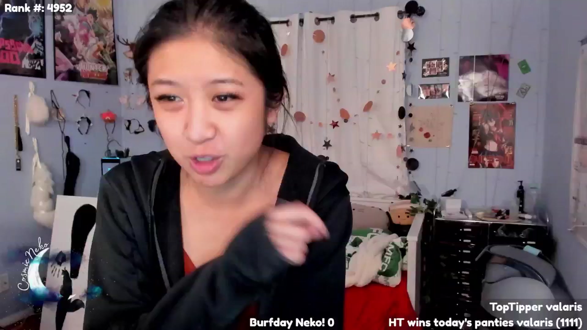 Gallery image thumbnail from CosmicNeko's myfreecams stream on, 11/11/2024, 05:22 image 20 of 20