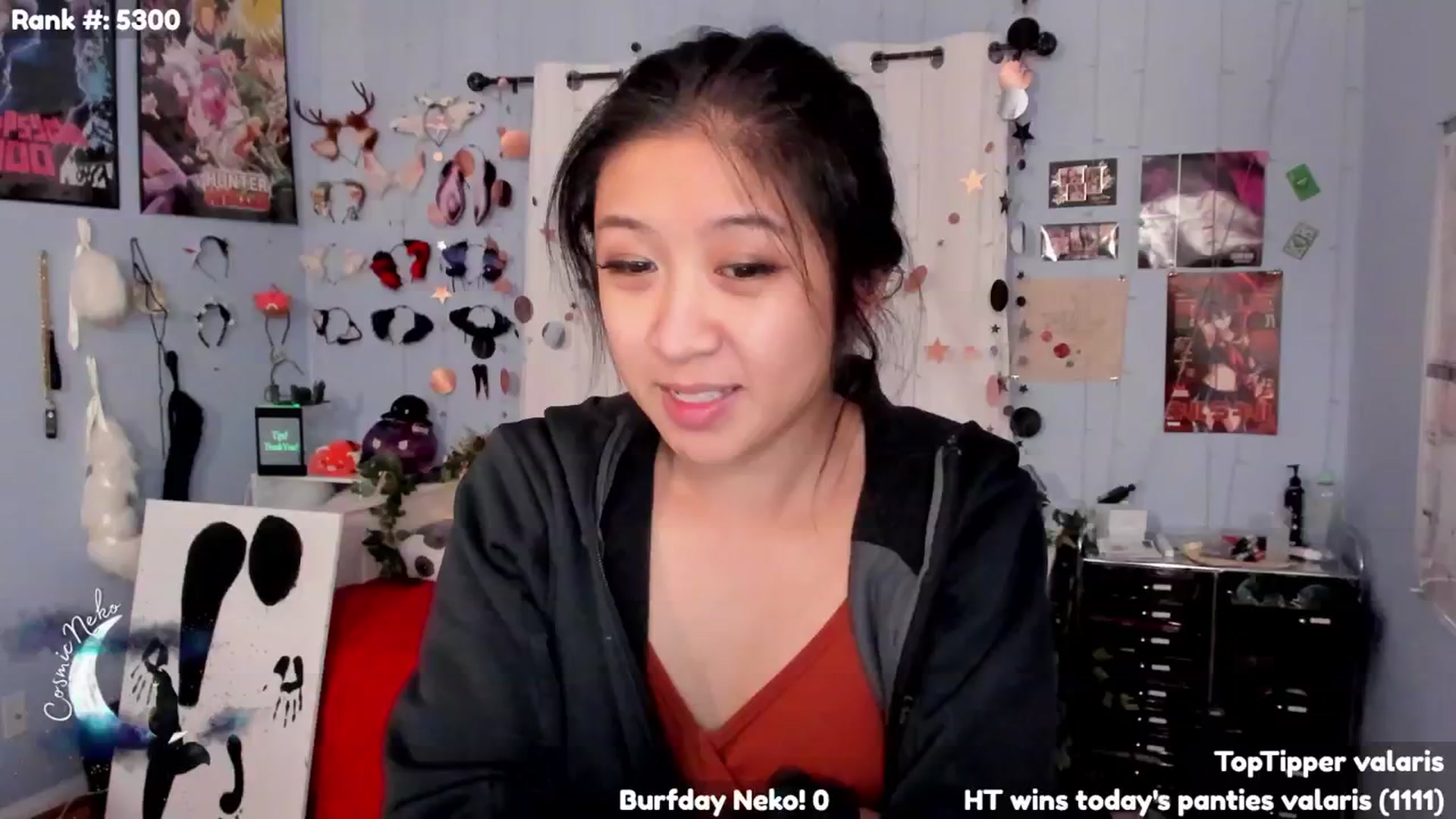 Gallery image thumbnail from CosmicNeko's myfreecams stream on, 11/11/2024, 05:22 image 6 of 20