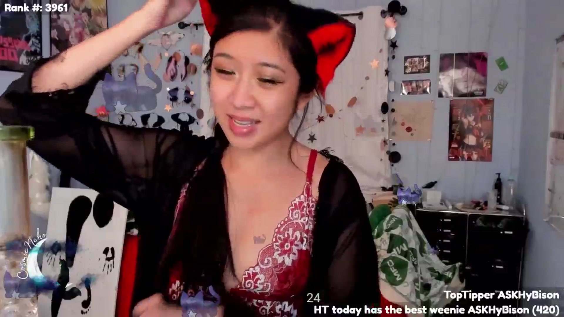 Gallery image thumbnail from CosmicNeko's myfreecams stream on, 11/14/2024, 06:53 image 12 of 20