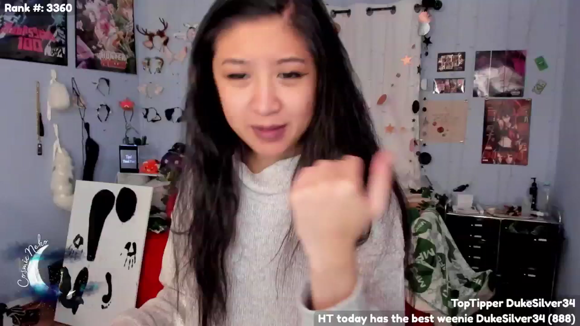 Gallery image thumbnail from CosmicNeko's myfreecams stream on, 11/17/2024, 07:02 image 1 of 20