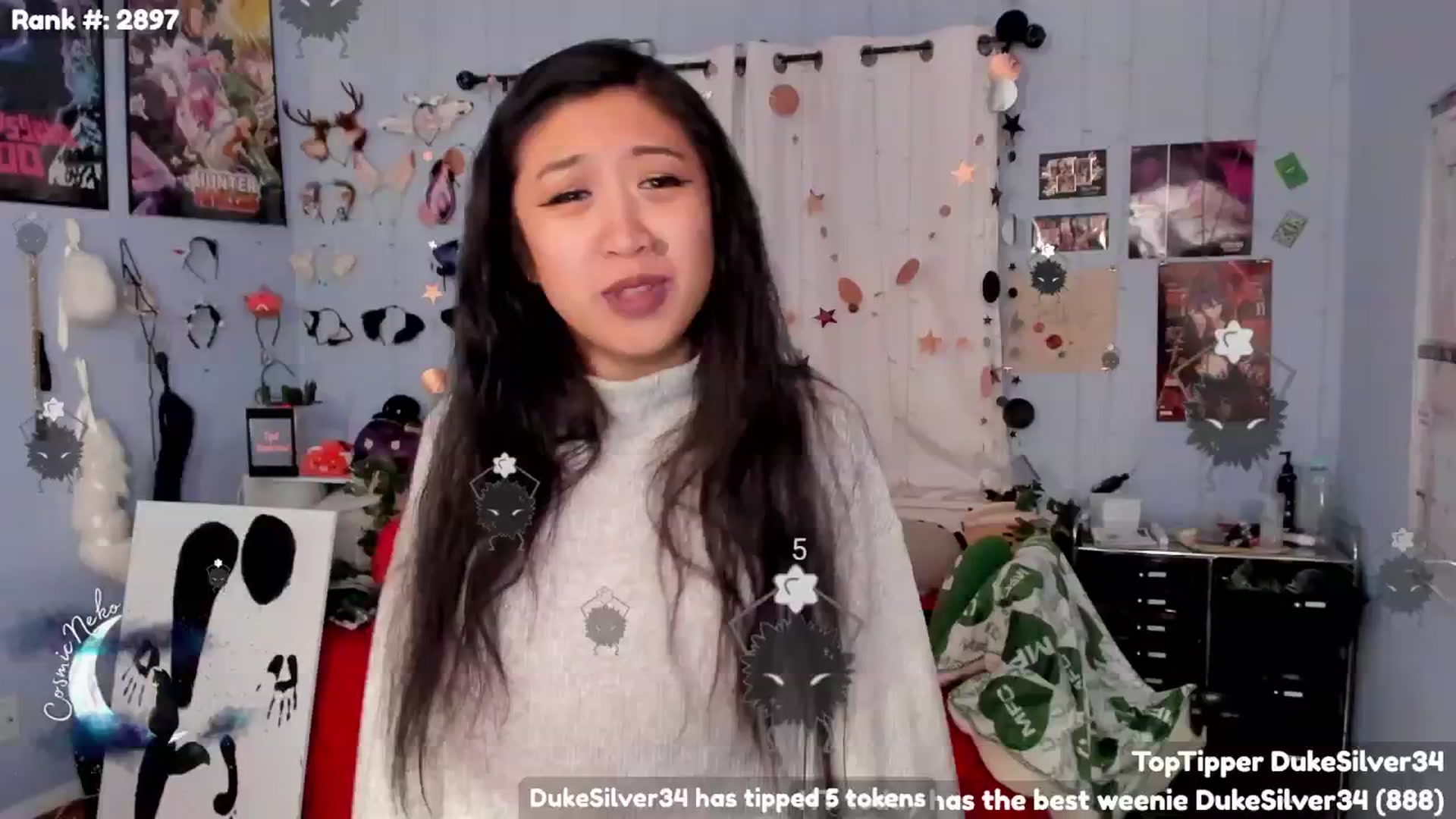 Gallery image thumbnail from CosmicNeko's myfreecams stream on, 11/17/2024, 07:02 image 7 of 20