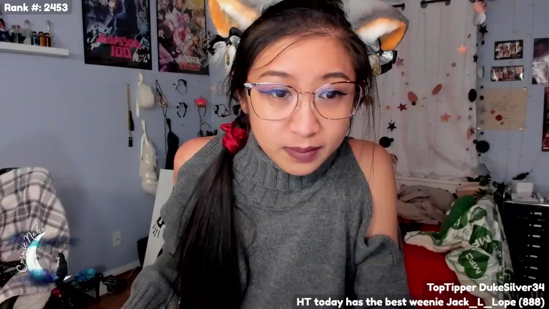Gallery image thumbnail from CosmicNeko's myfreecams stream on, 11/23/2024, 07:44 image 8 of 20