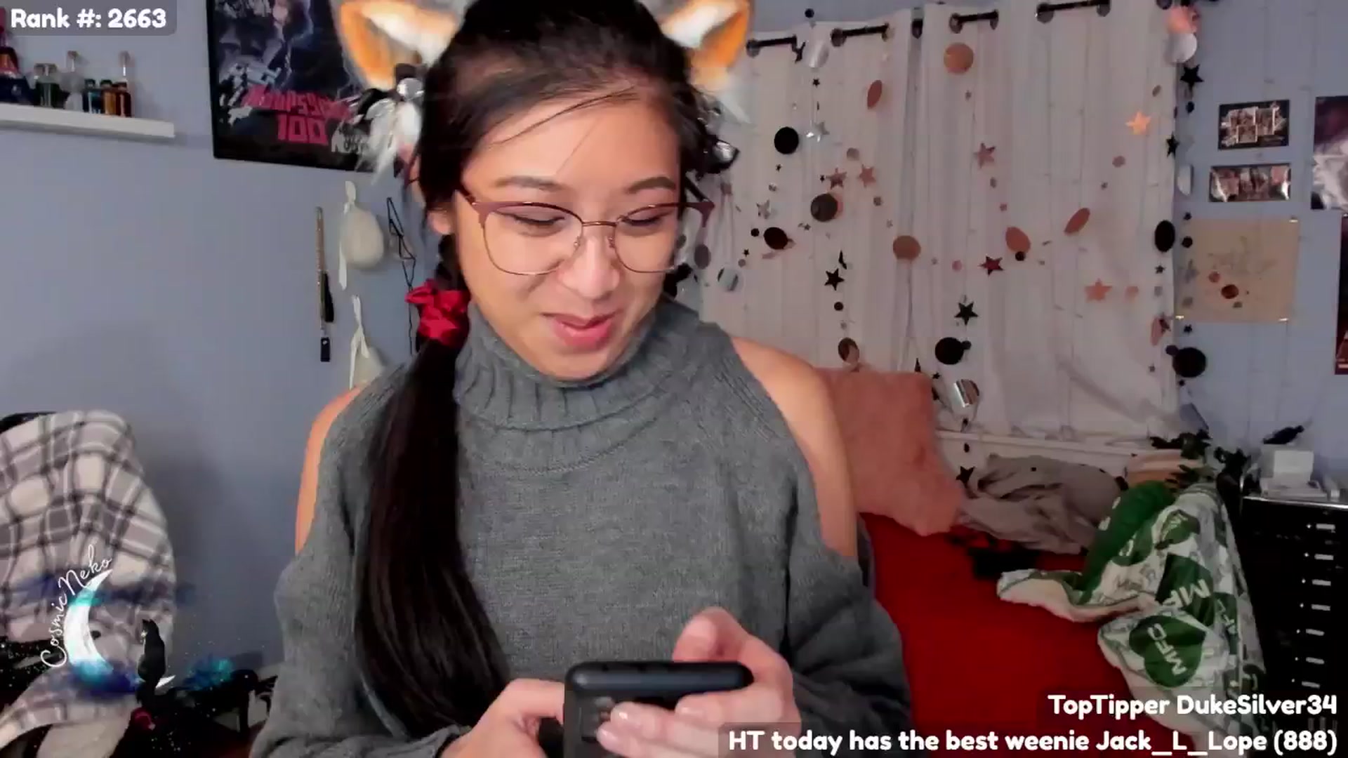 Gallery image thumbnail from CosmicNeko's myfreecams stream on, 11/23/2024, 07:44 image 5 of 20