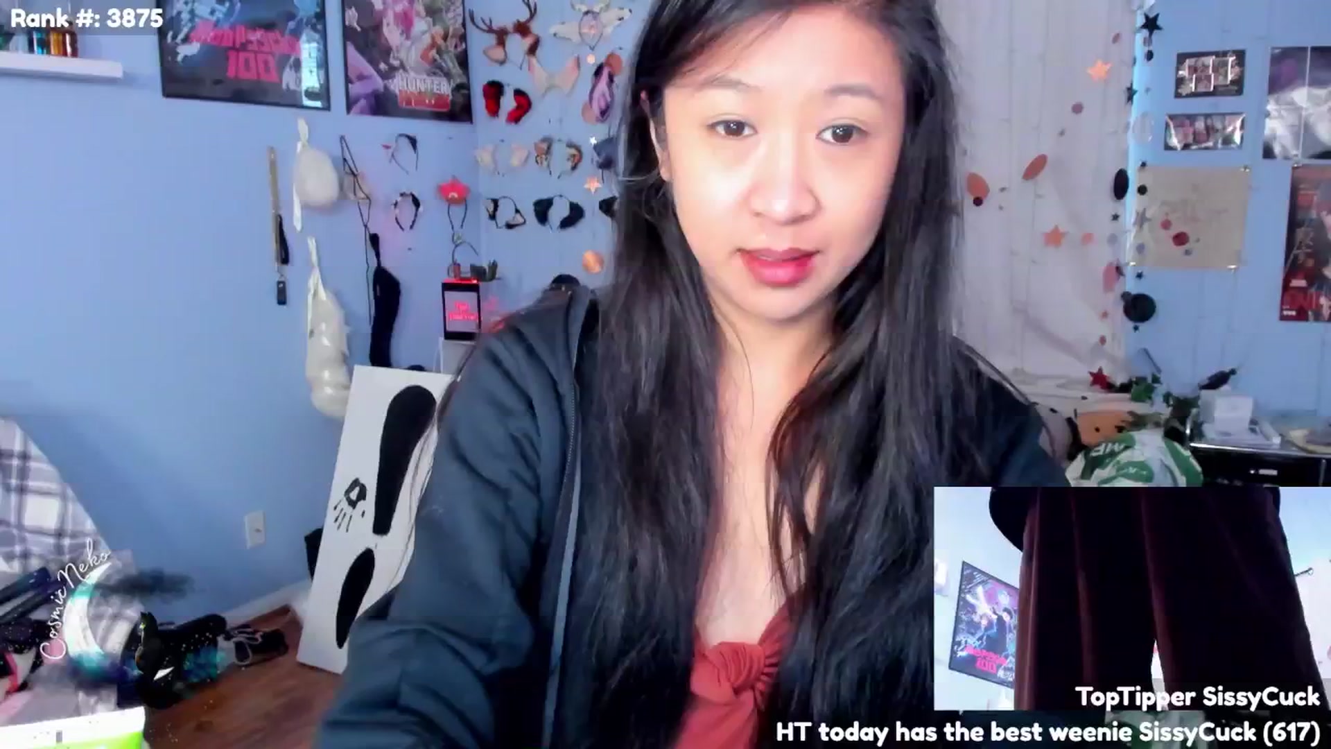 Gallery image thumbnail from CosmicNeko's myfreecams stream on, 01/04/2025, 20:20 image 1 of 20