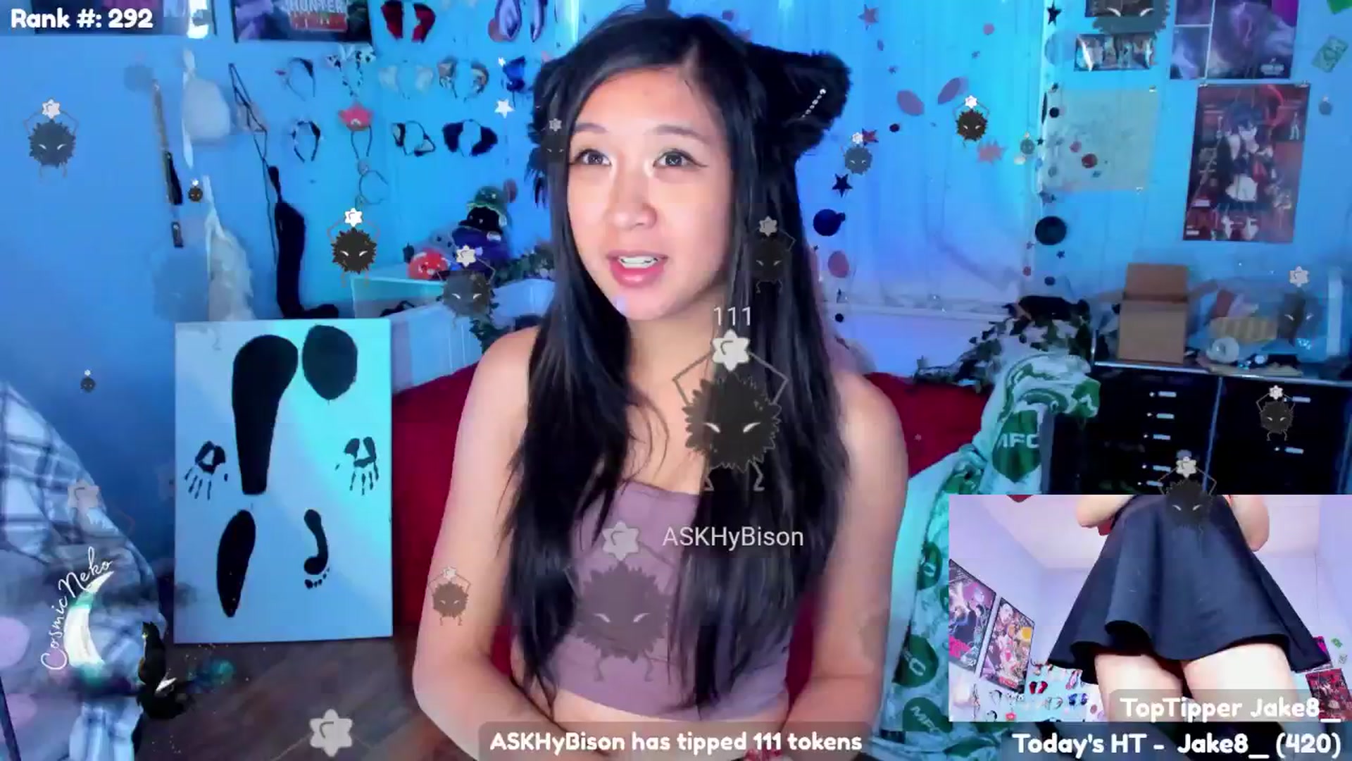 Gallery image thumbnail from CosmicNeko's myfreecams stream on, 07/10/2025, 23:30 image 8 of 20