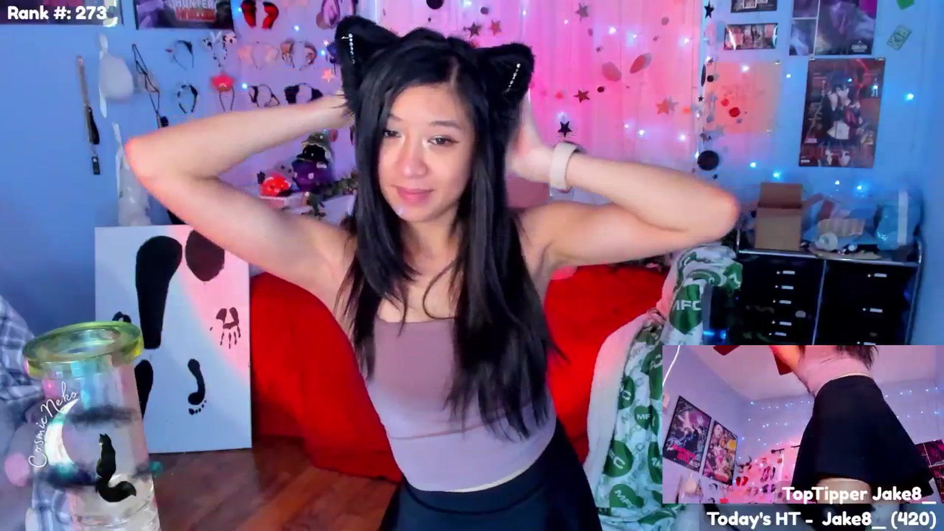 Gallery image thumbnail from CosmicNeko's myfreecams stream on, 07/11/2025, 24:44 image 18 of 20