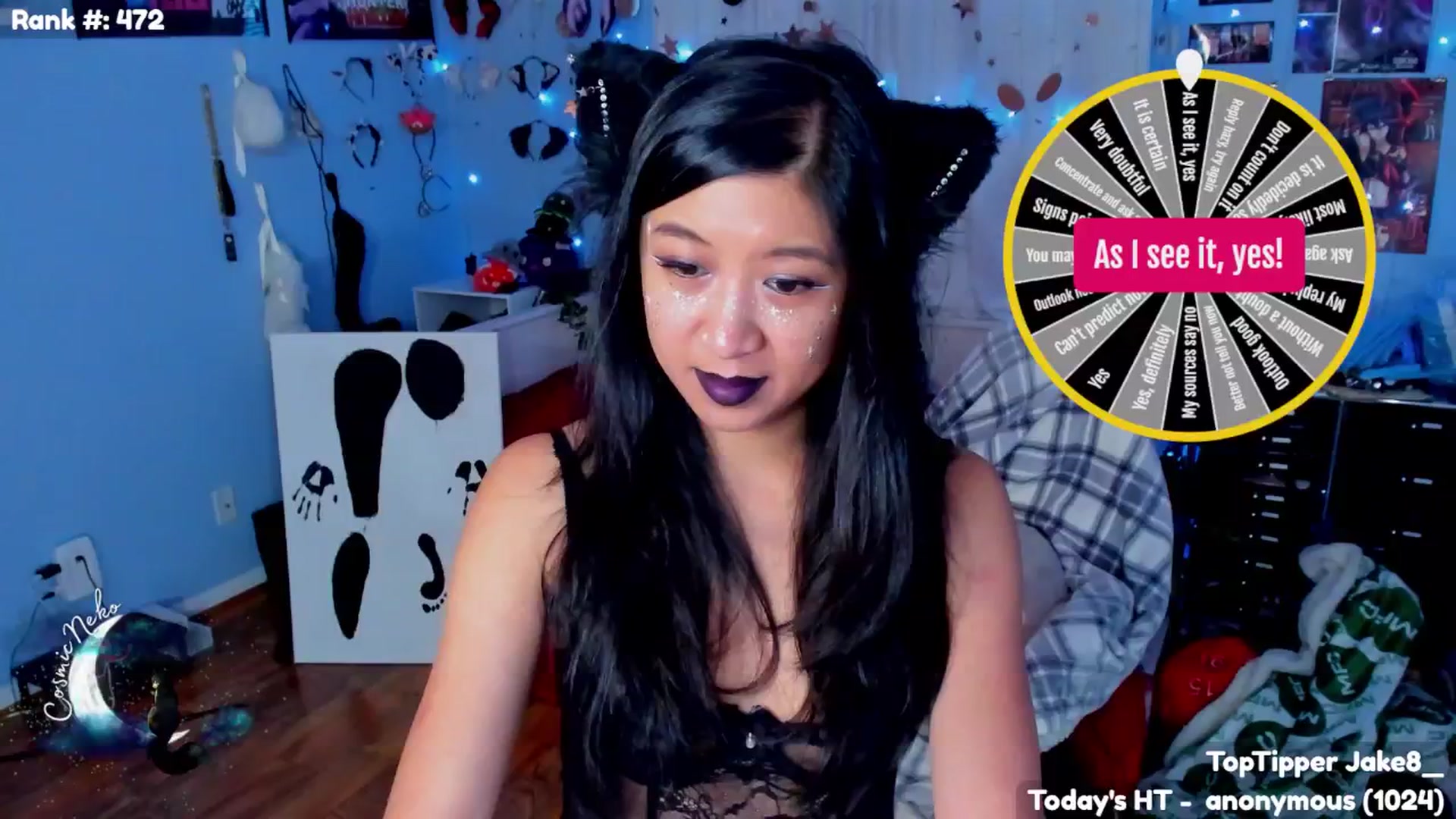Gallery image thumbnail from CosmicNeko's myfreecams stream on, 07/24/2025, 04:58 image 1 of 20