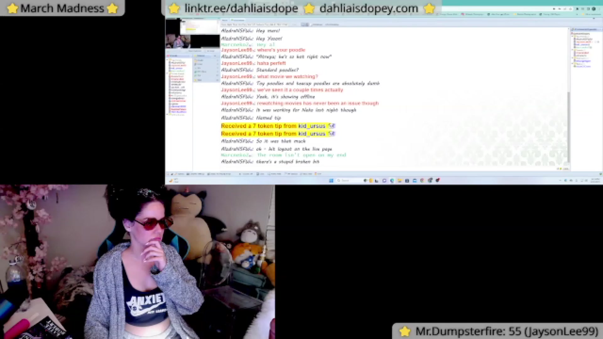 Gallery image thumbnail from DahliaIsDopey's myfreecams stream on, 03/21/2023, 03:42 image 5 of 20