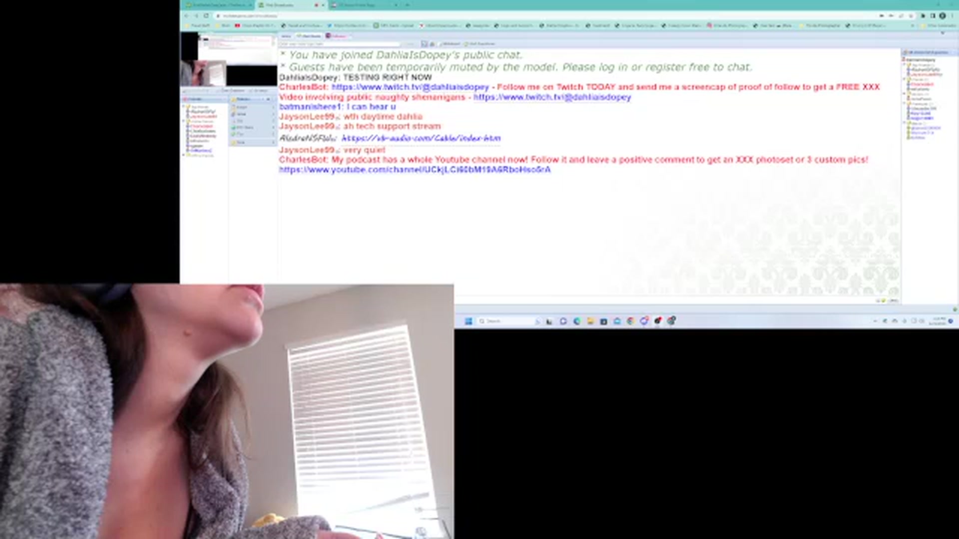Gallery image thumbnail from DahliaIsDopey's myfreecams stream on, 06/22/2023, 18:00 image 7 of 20