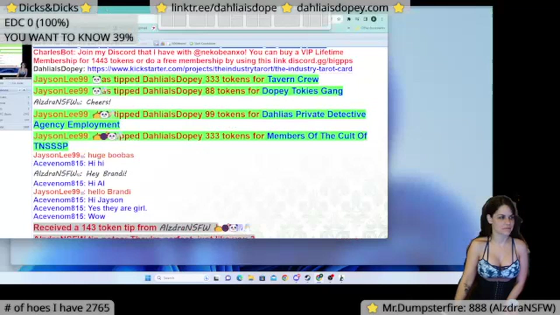 Gallery image thumbnail from DahliaIsDopey's myfreecams stream on, 08/04/2023, 02:38 image 5 of 20
