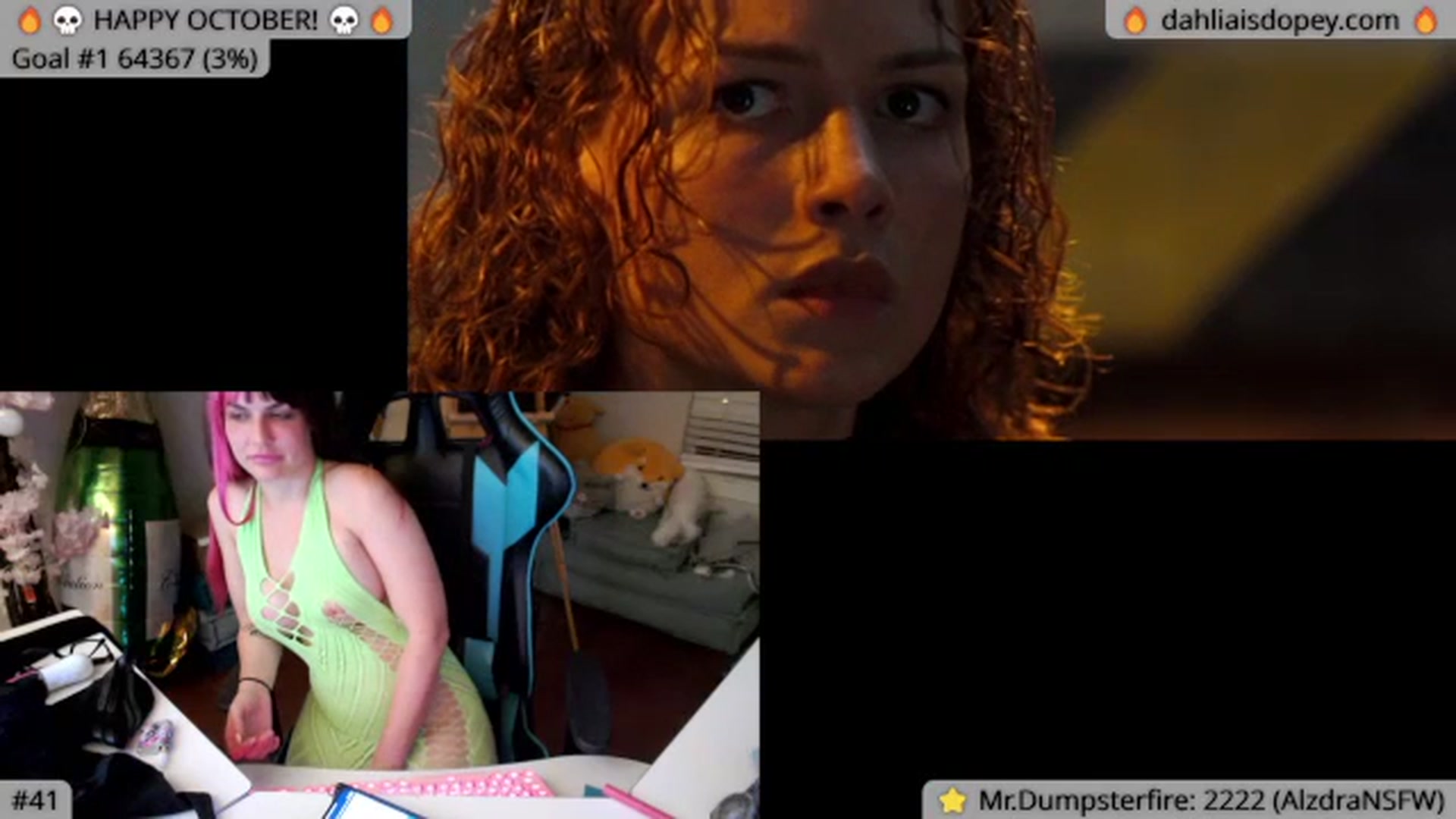 Gallery image thumbnail from DahliaIsDopey's myfreecams stream on, 10/07/2023, 04:19 image 15 of 20