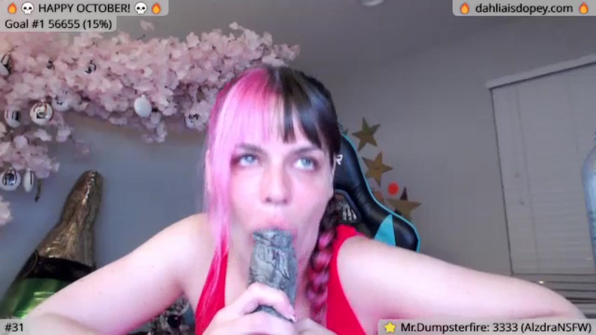 Gallery image thumbnail from DahliaIsDopey's myfreecams stream on, 10/09/2023, 02:02 image 14 of 20